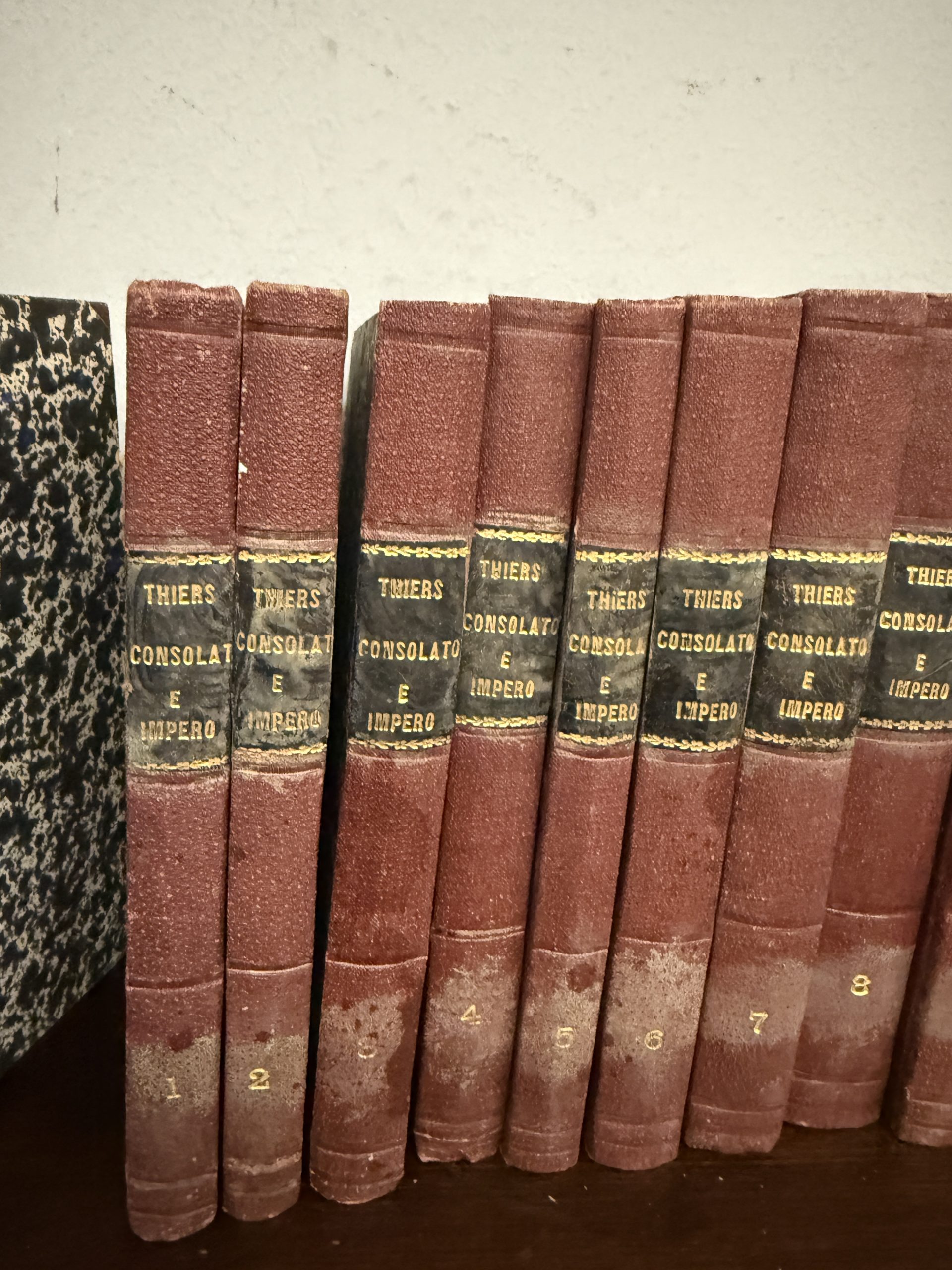 Antico gruppo di libri antichi, storia completa di Napoleone, Venezia 1845, n.15 volumi completi - immagine 8