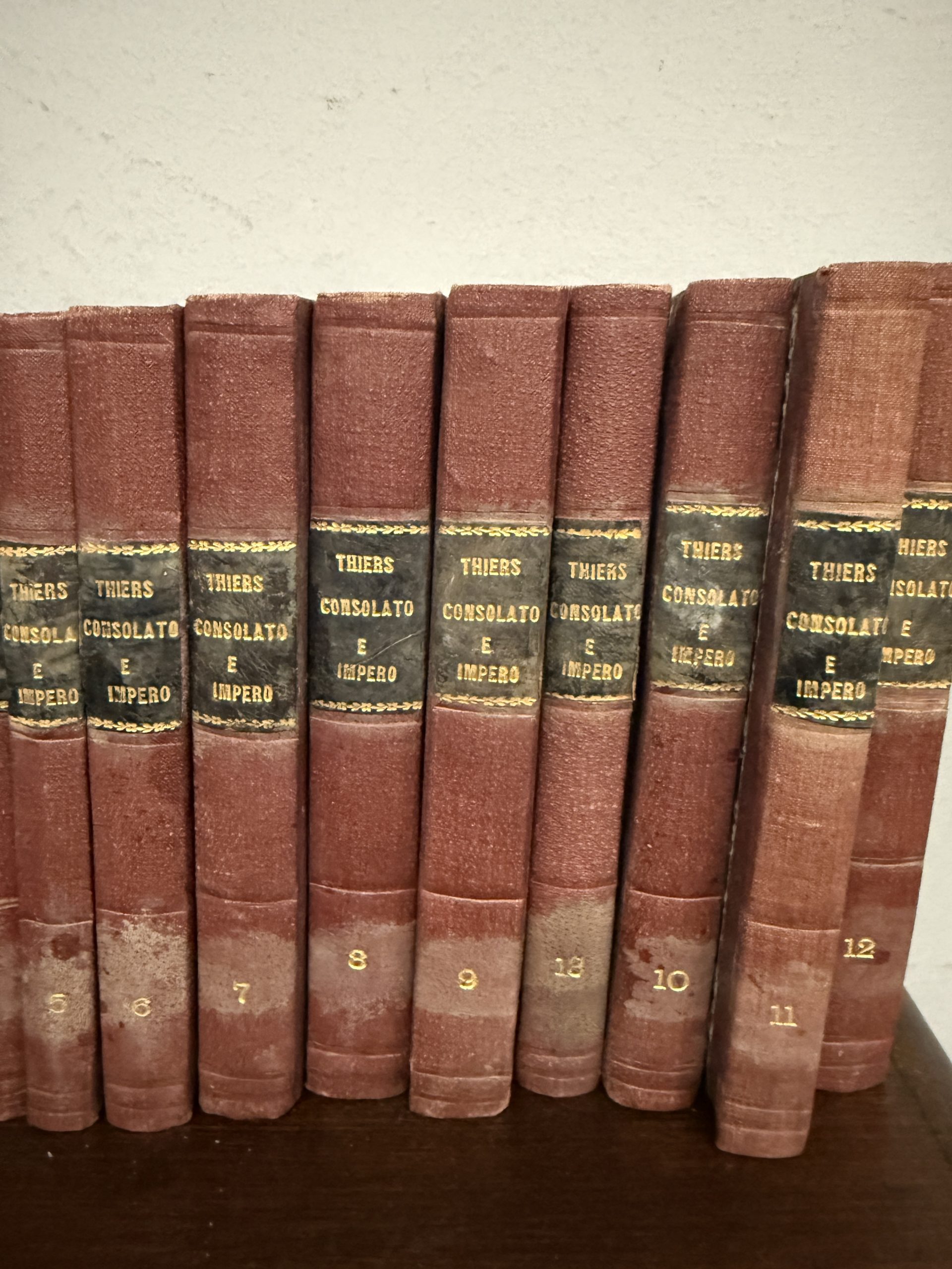 Antico gruppo di libri antichi, storia completa di Napoleone, Venezia 1845, n.15 volumi completi - immagine 9