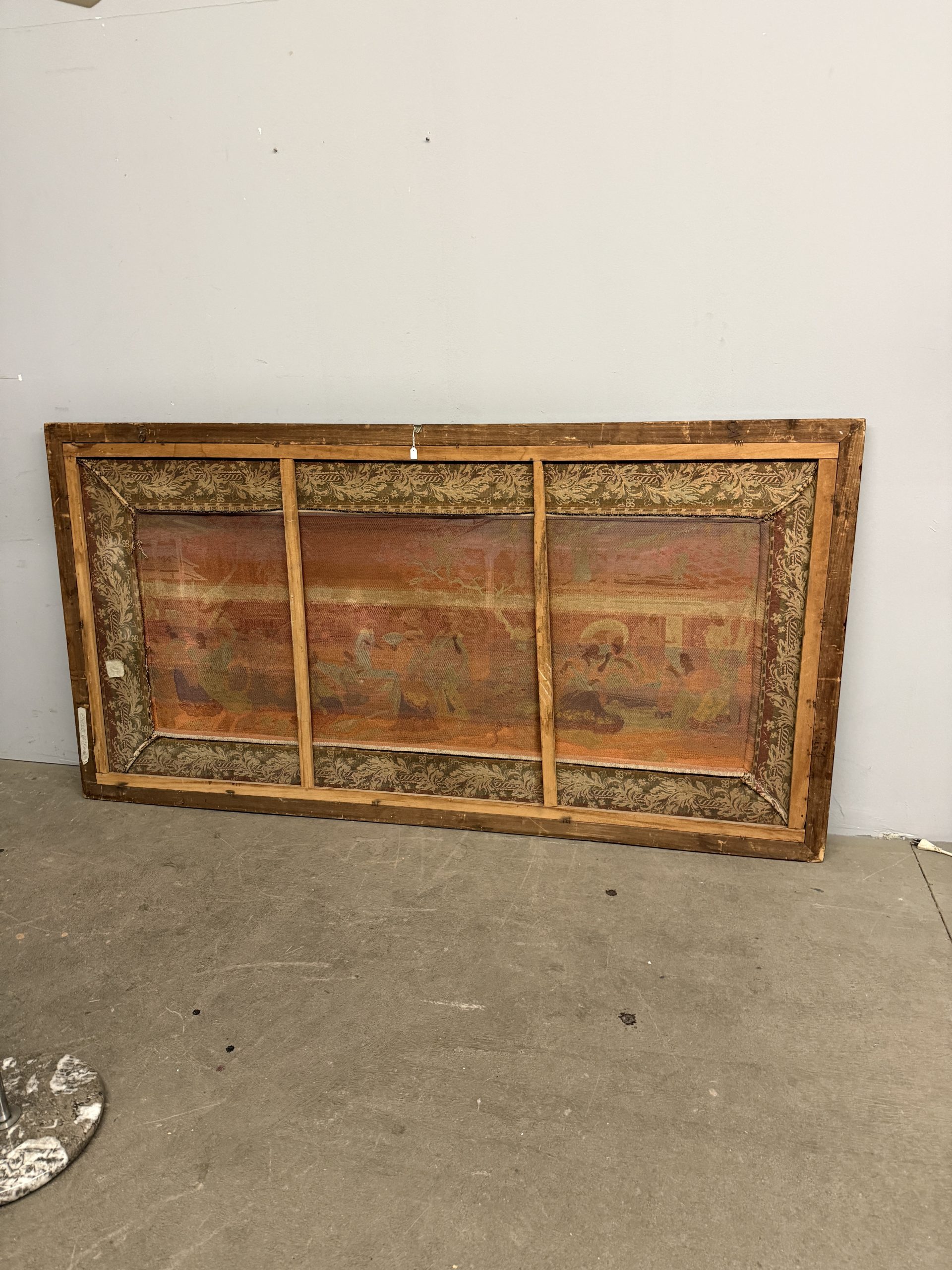 Antico arazzo scene popolari giapponesi, XIX sec, 208x110cm - immagine 8