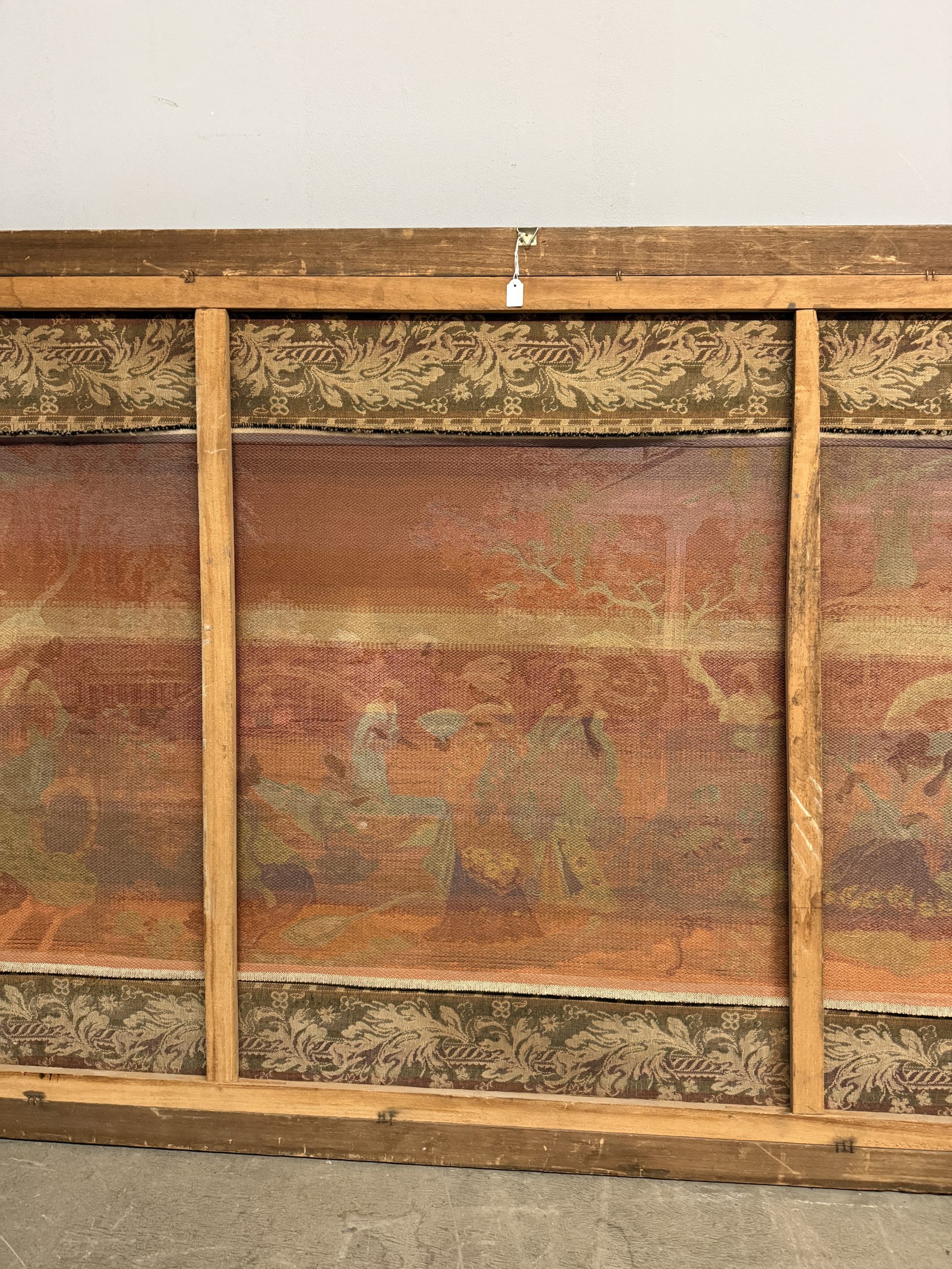 Antico arazzo scene popolari giapponesi, XIX sec, 208x110cm - immagine 10