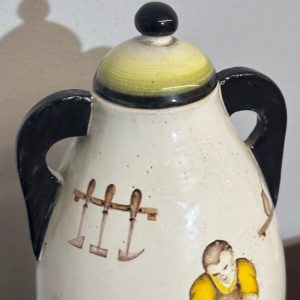 Alternative view of Antica Ceramica futurista con  “ceramista “ Albissola artista  Ivos Pacetti 1930 circa . H cm 24 L cm 15