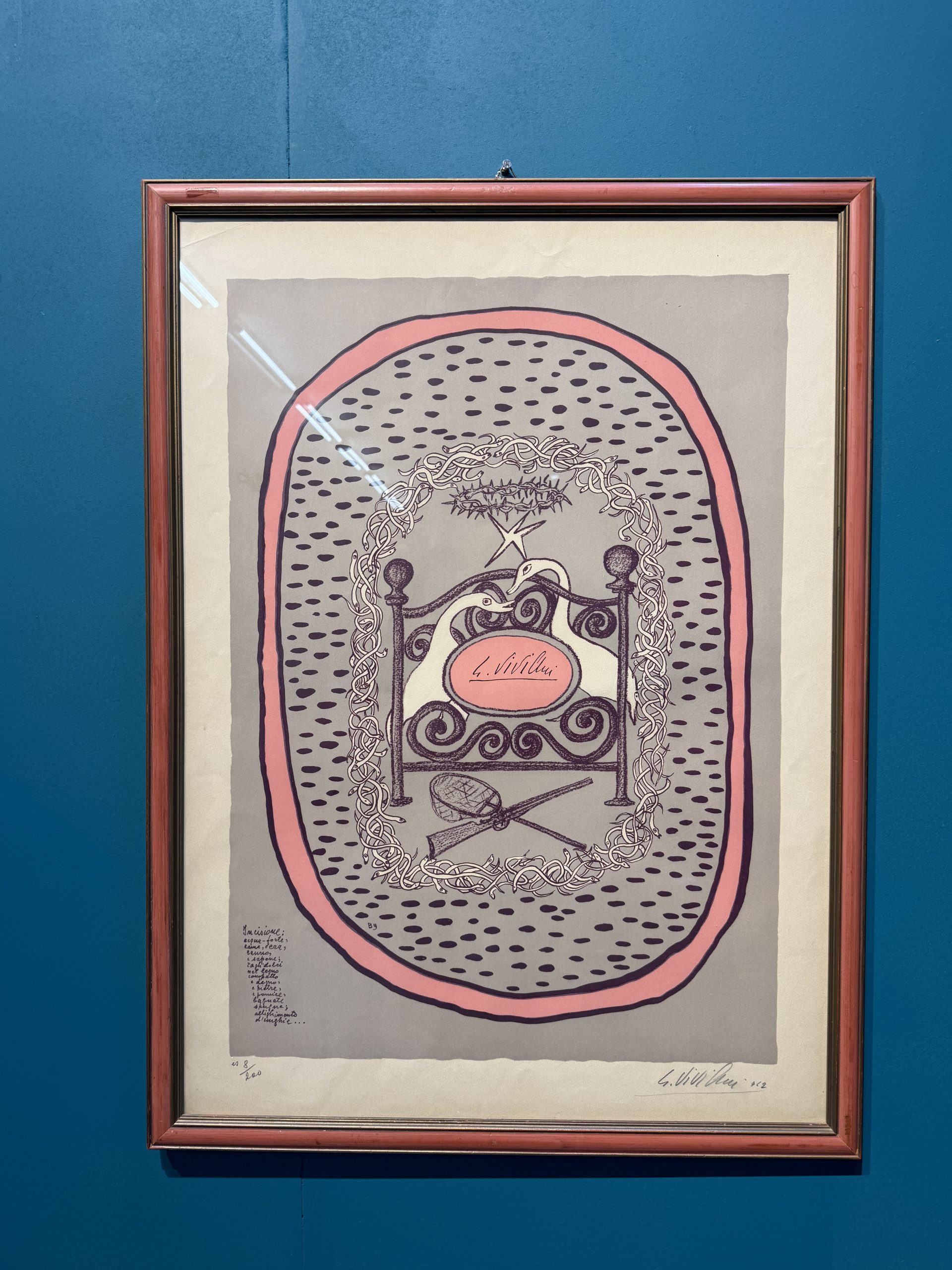 Litografia a colori Giuseppe Viviani 8/200 Frontespizio 1962, 66x47cm