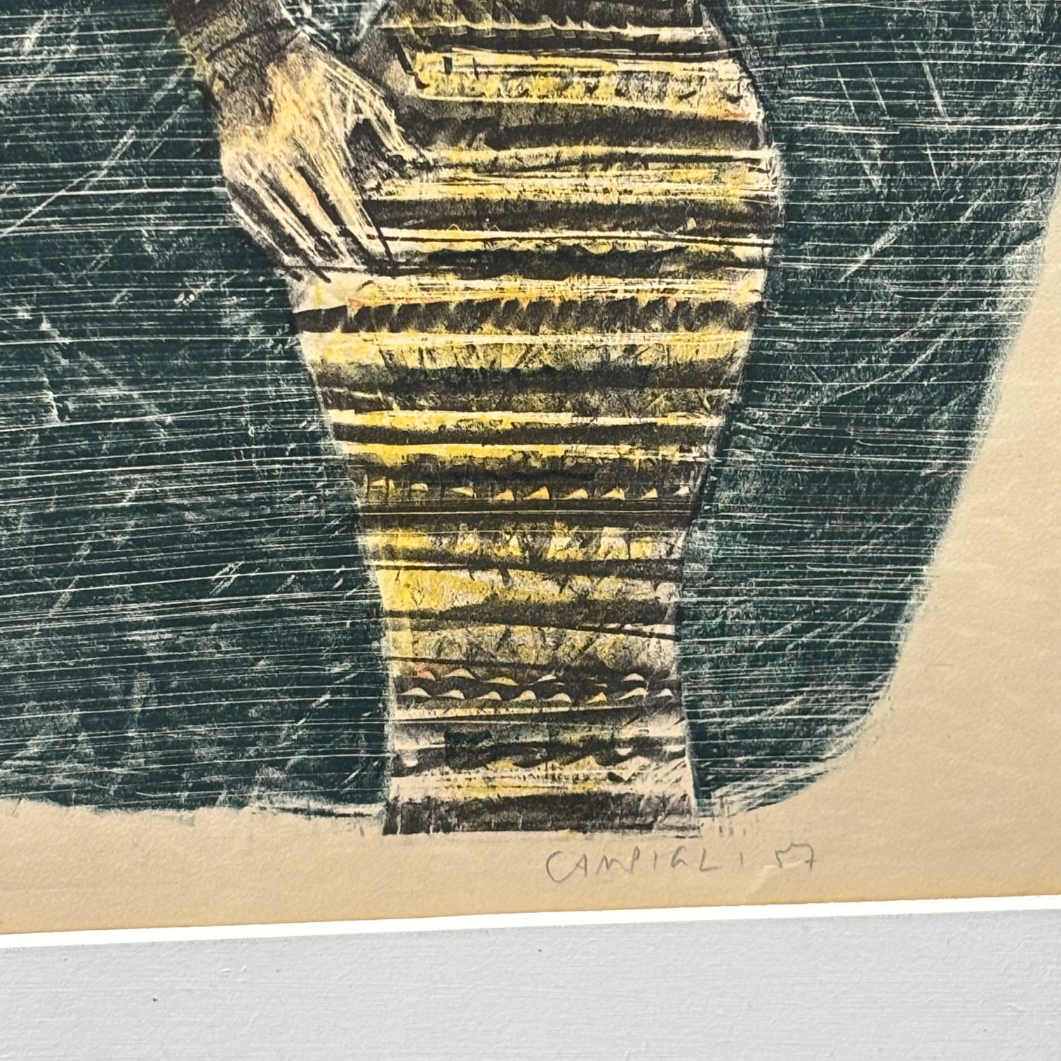 Opera di Massimo Campigli dell’ anno 1957. Litografia a colori 48 x 35,50 - immagine 6