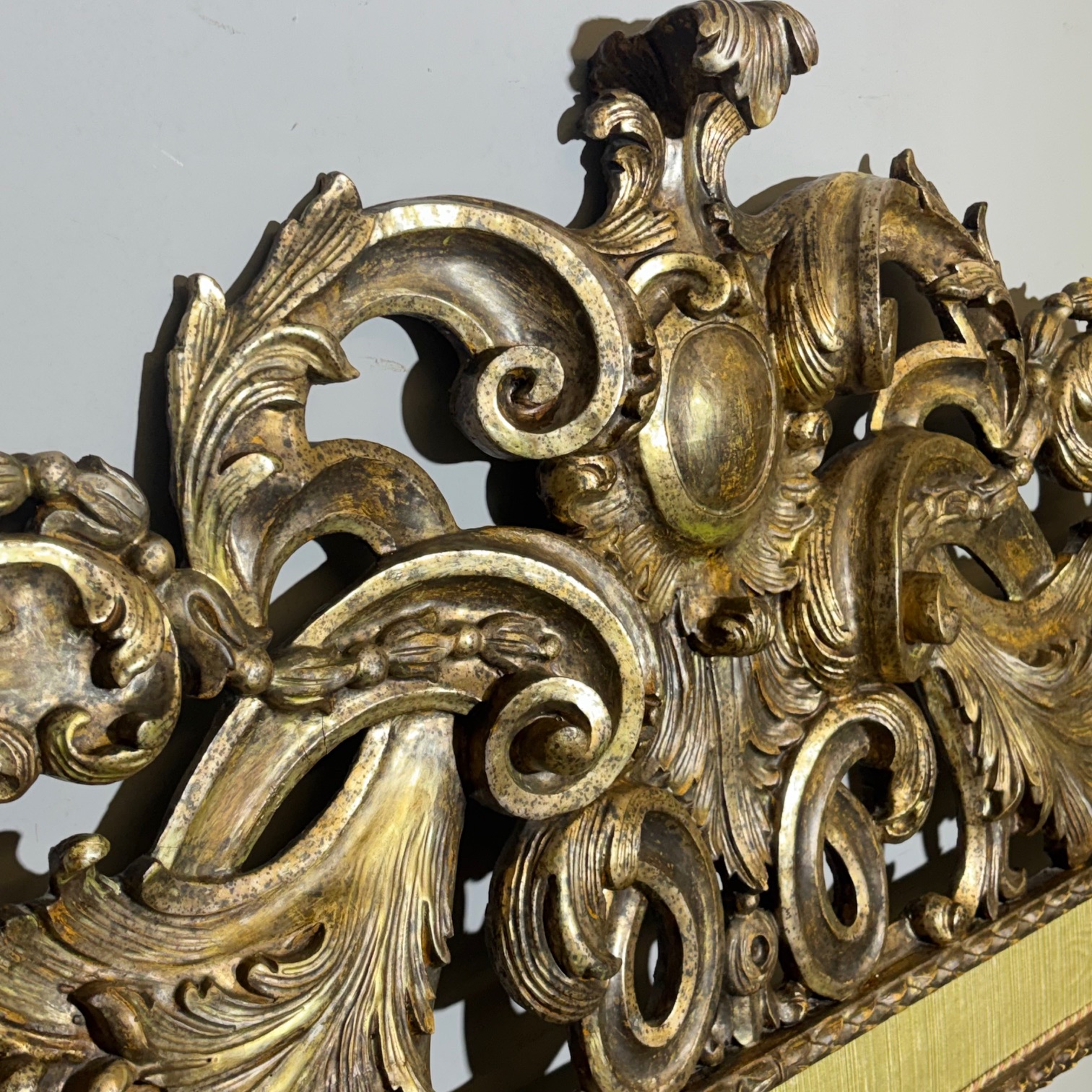 Antica testata Letto matrimoniale mecca argento . Barocco primi 900 . Mis L 176 h cm 142 - immagine 8