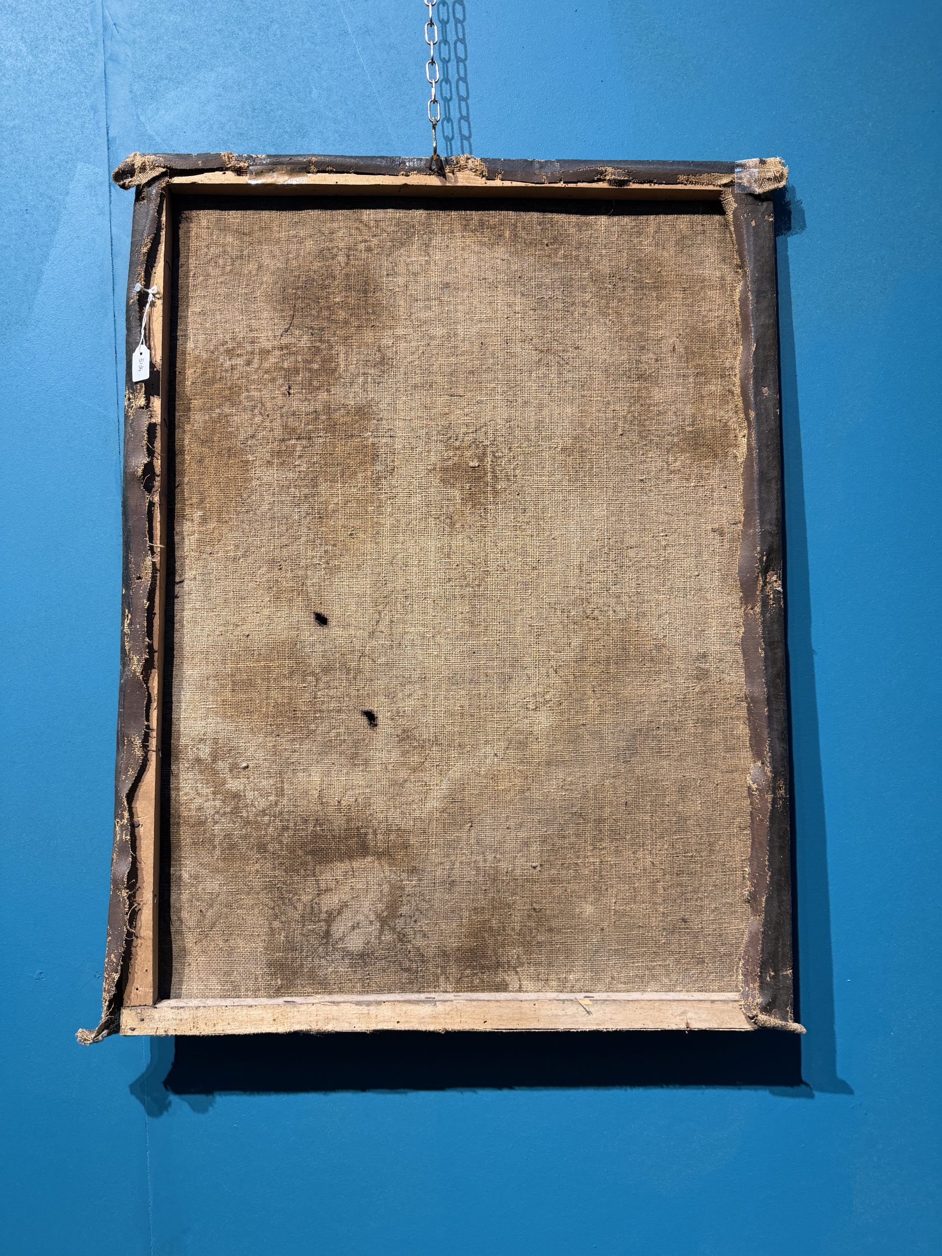 Antico dipinto olio su tela Dama XVIII sec, 71x53cm - immagine 10