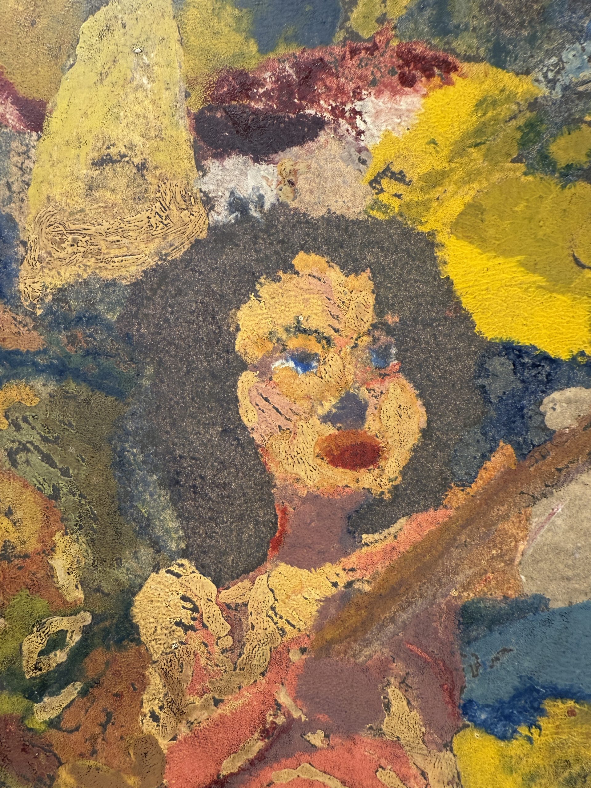 Dipinto ad olio su cartone, Giuseppe Serafini 1960 raffigurante ragazza con borgo, 67x87cm - immagine 8