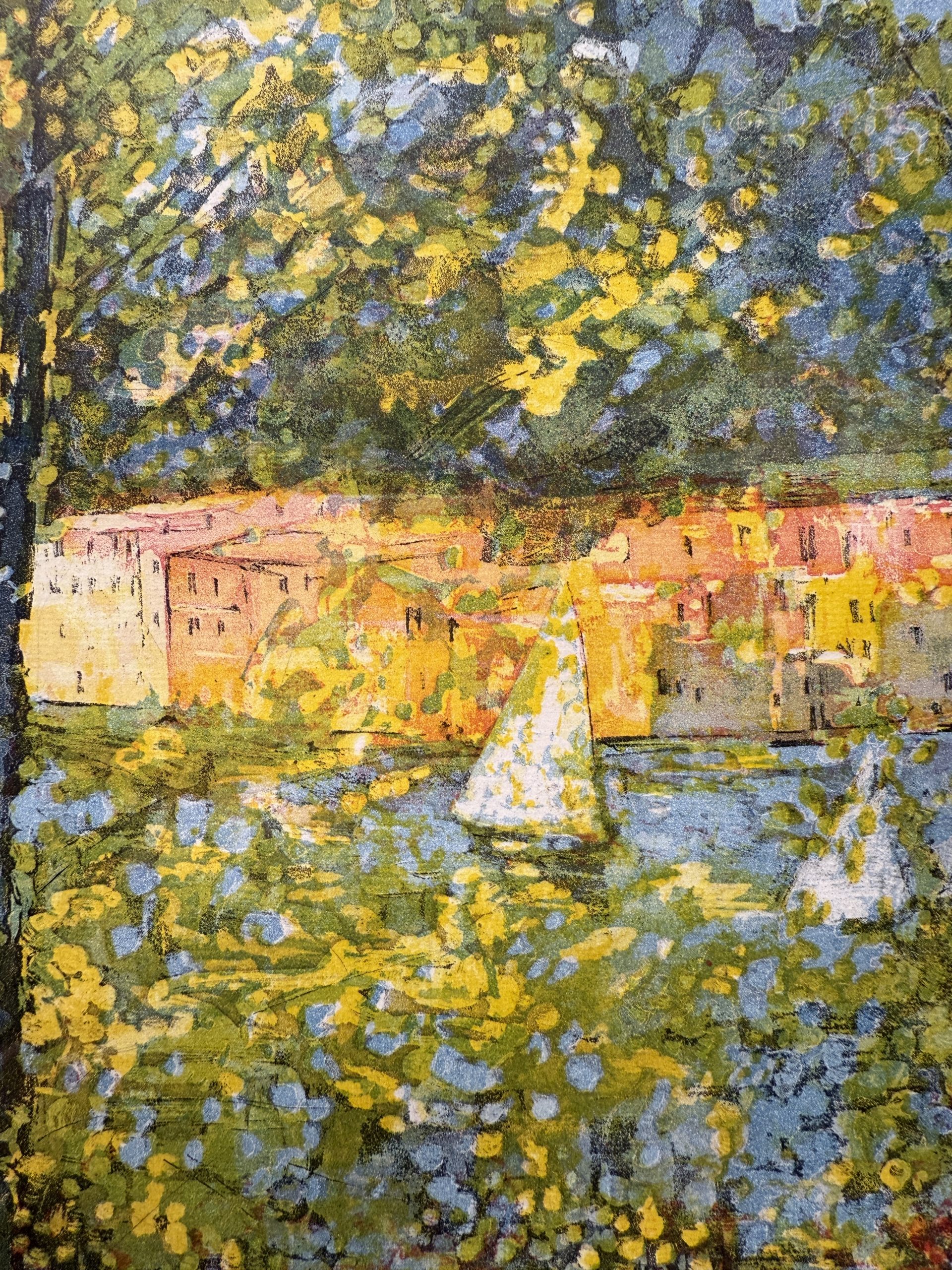 Acquaforte a colori Michele Cascella "Veduta di porto" 65x44cm - immagine 8