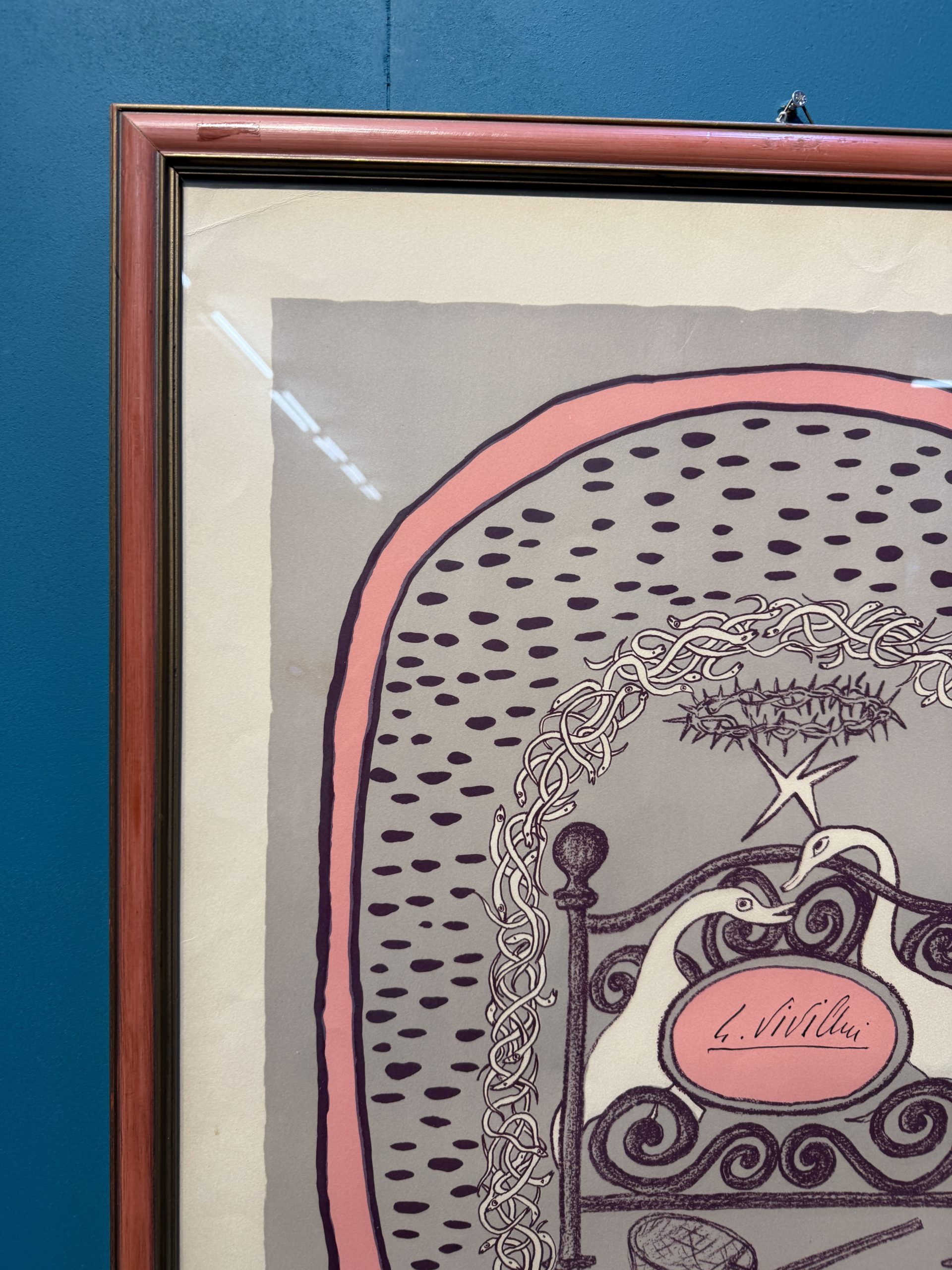Litografia a colori Giuseppe Viviani 8/200 Frontespizio 1962, 66x47cm - immagine 3