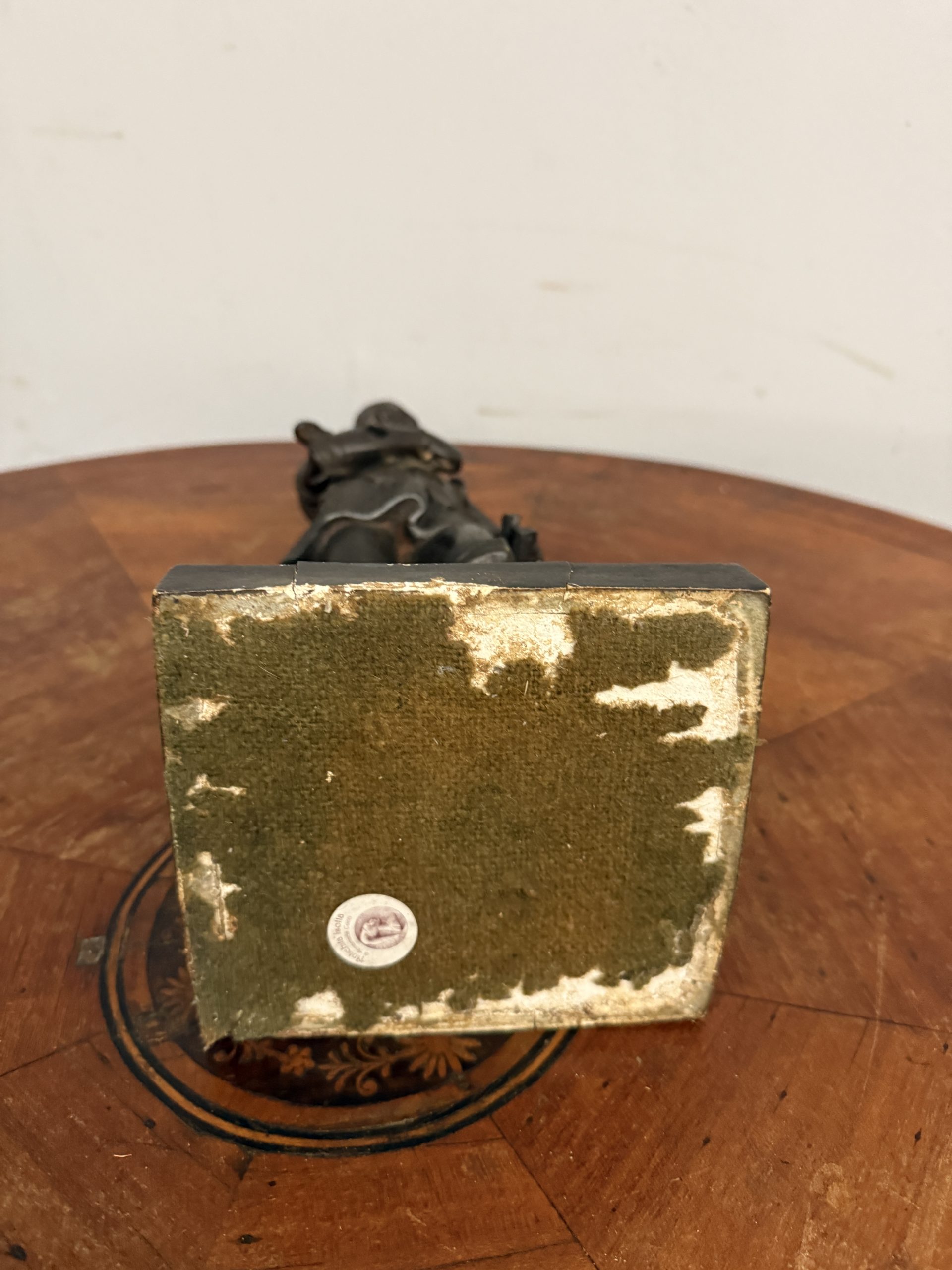 Antica scultura di cavaliere in scaiola, Francia, XIX sec, 41x14x14cm - immagine 16