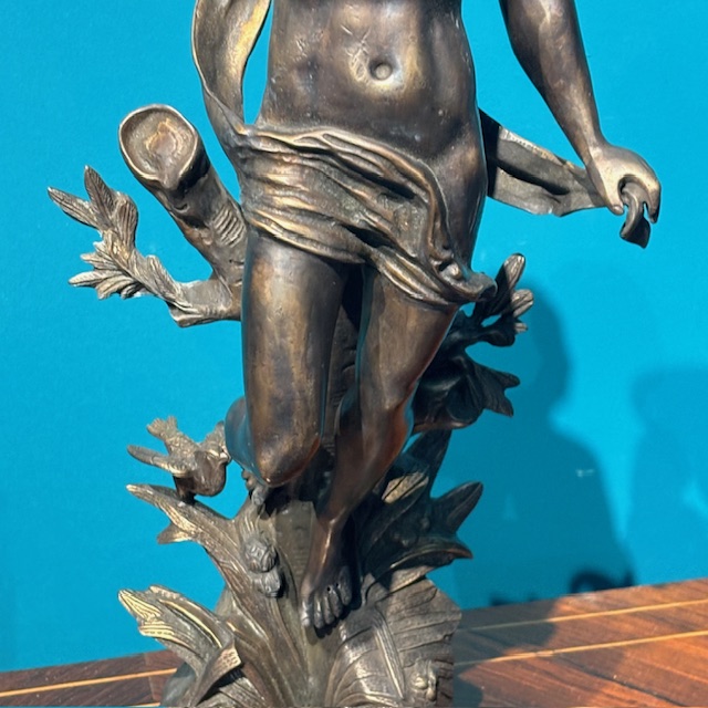Antica scultura in Bronzo “ Apollo “ Moreau Francia XIX sec . Altezza cm 60 - immagine 4