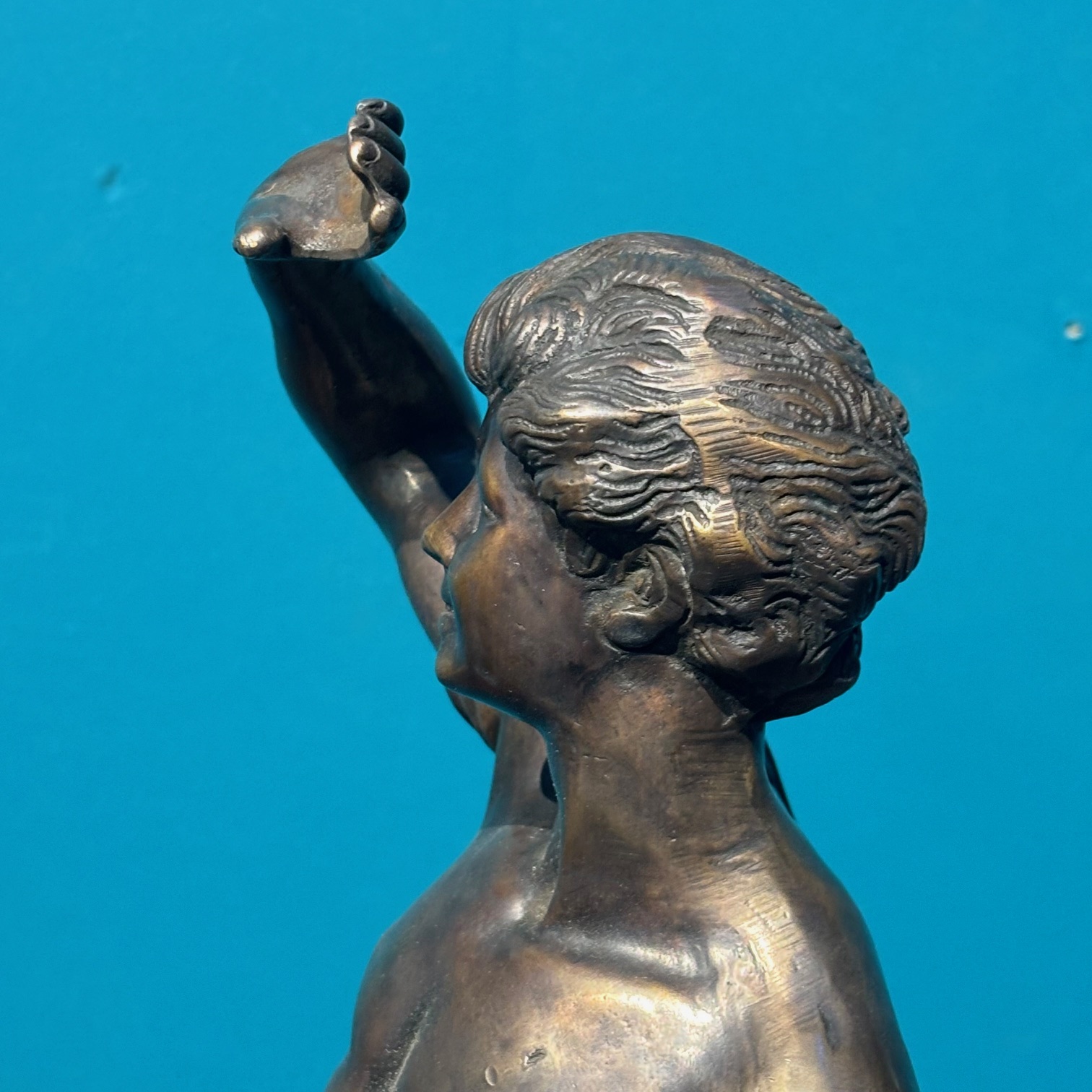 Antica scultura in Bronzo “ Apollo “ Moreau Francia XIX sec . Altezza cm 60 - immagine 10