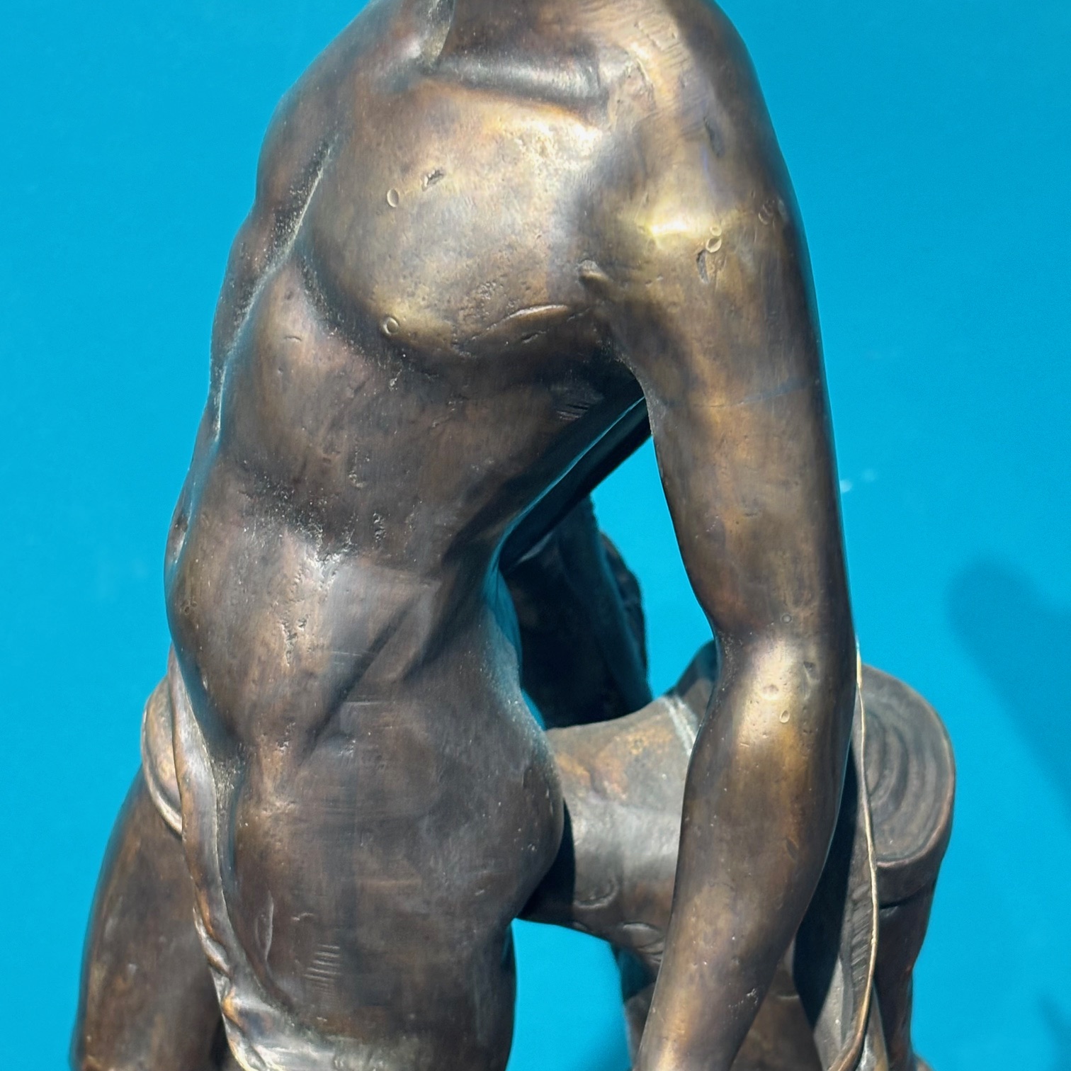 Antica scultura in Bronzo “ Apollo “ Moreau Francia XIX sec . Altezza cm 60 - immagine 11