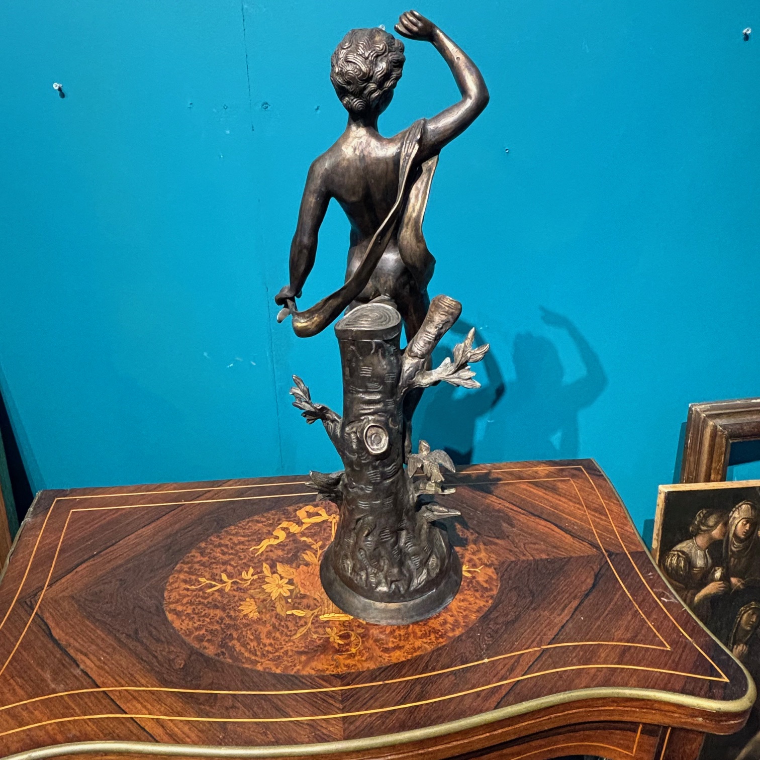 Antica scultura in Bronzo “ Apollo “ Moreau Francia XIX sec . Altezza cm 60 - immagine 12