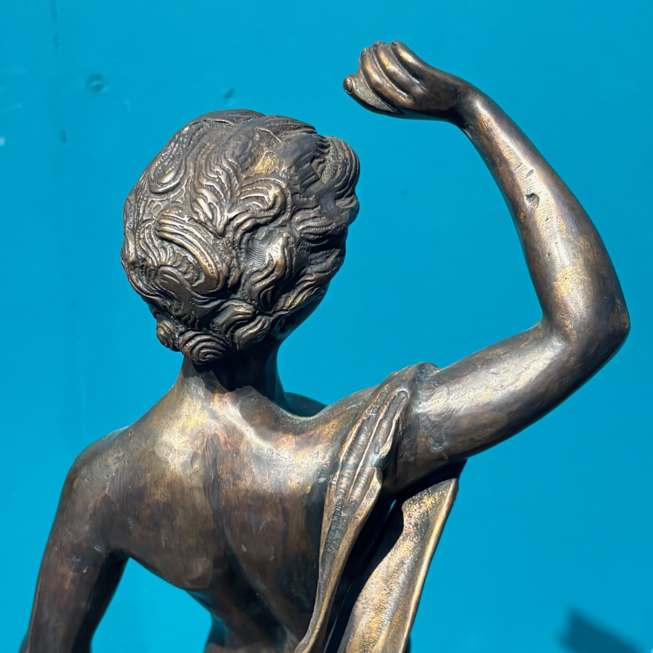 Antica scultura in Bronzo “ Apollo “ Moreau Francia XIX sec . Altezza cm 60 - immagine 13