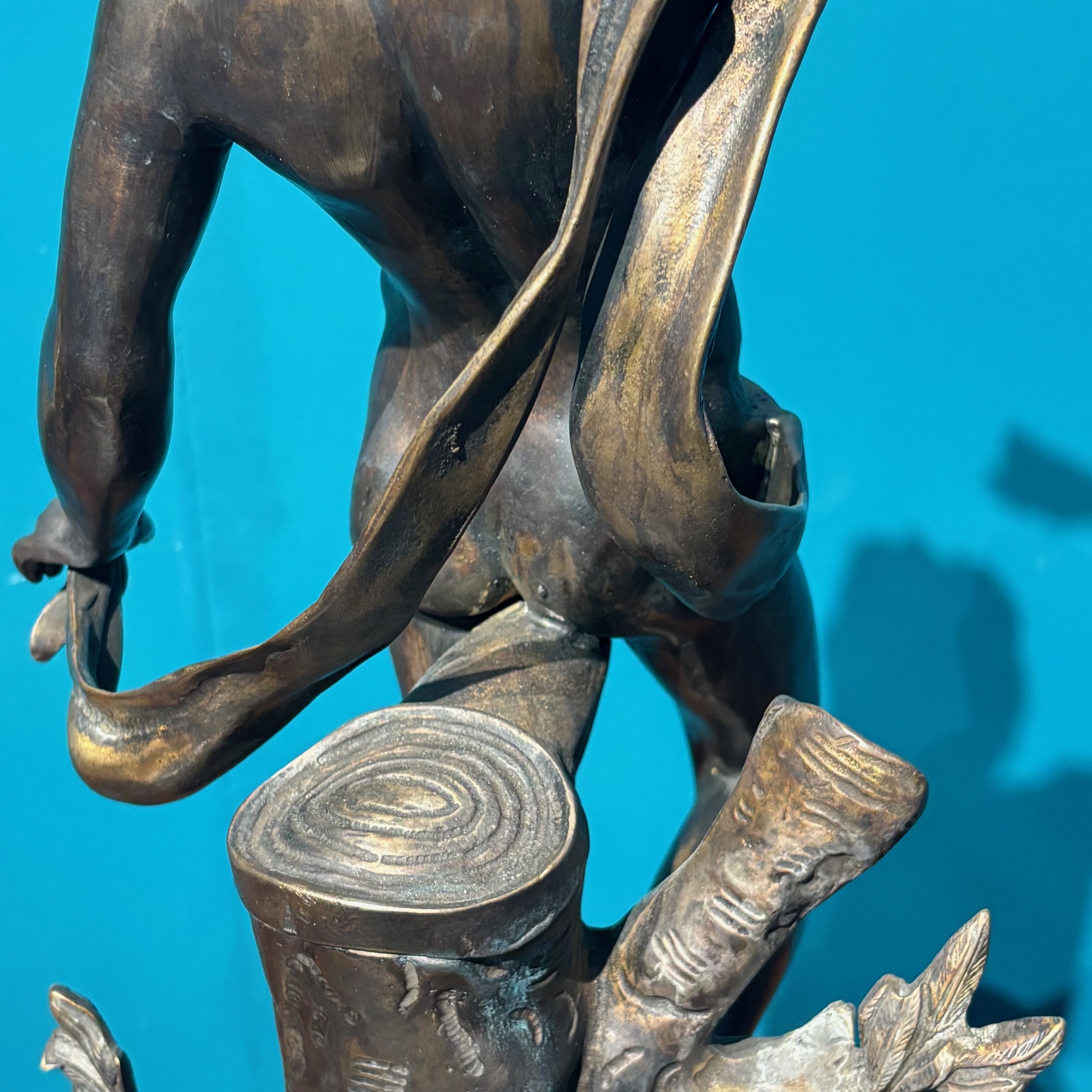Antica scultura in Bronzo “ Apollo “ Moreau Francia XIX sec . Altezza cm 60 - immagine 14