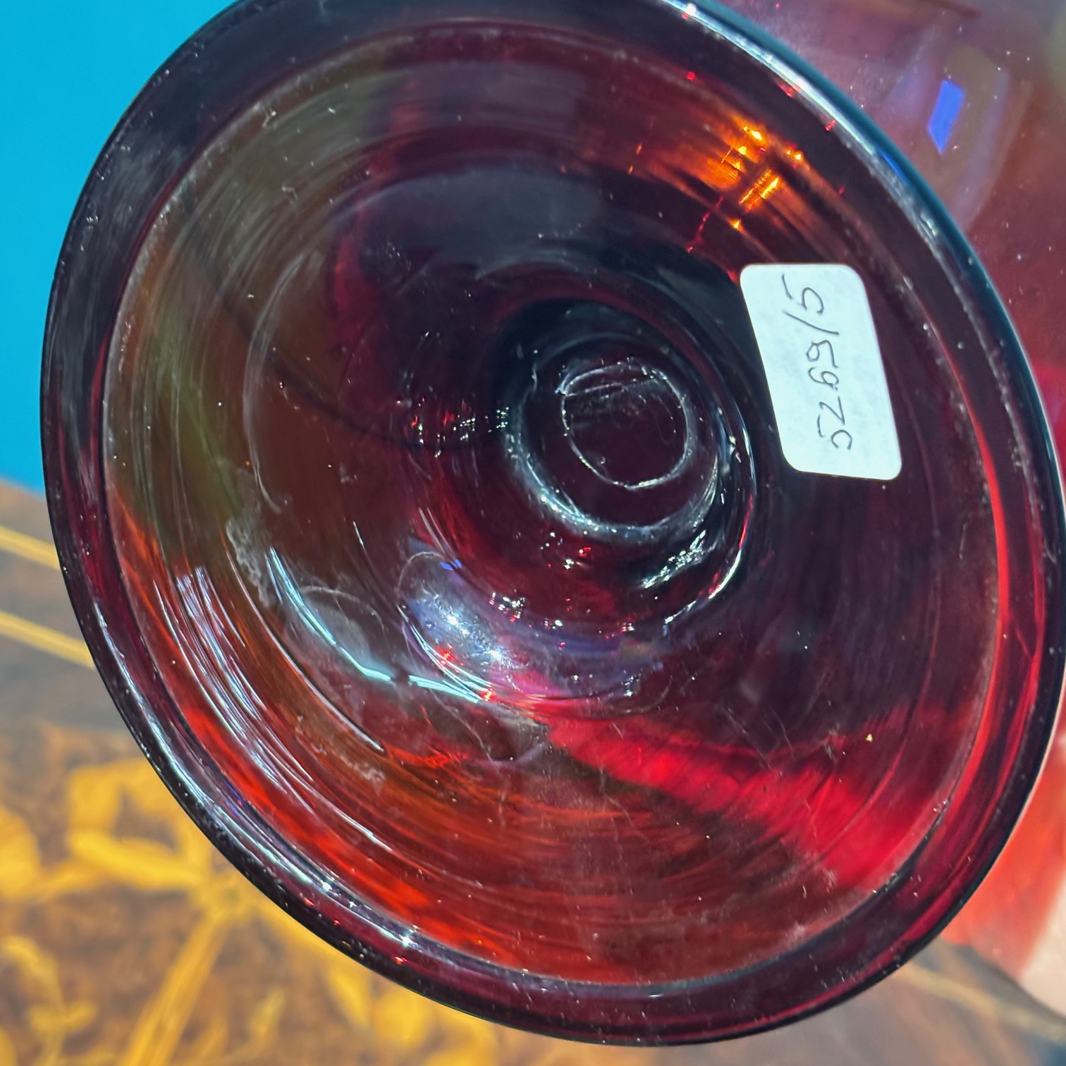 Antico vaso Murano anni 20 Rosso rubino, manifattura Vittorio Zecchin per Cappellin . H 32 - immagine 15