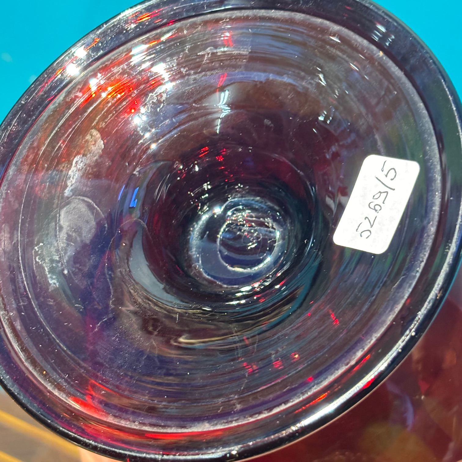Antico vaso Murano anni 20 Rosso rubino, manifattura Vittorio Zecchin per Cappellin . H 32 - immagine 16