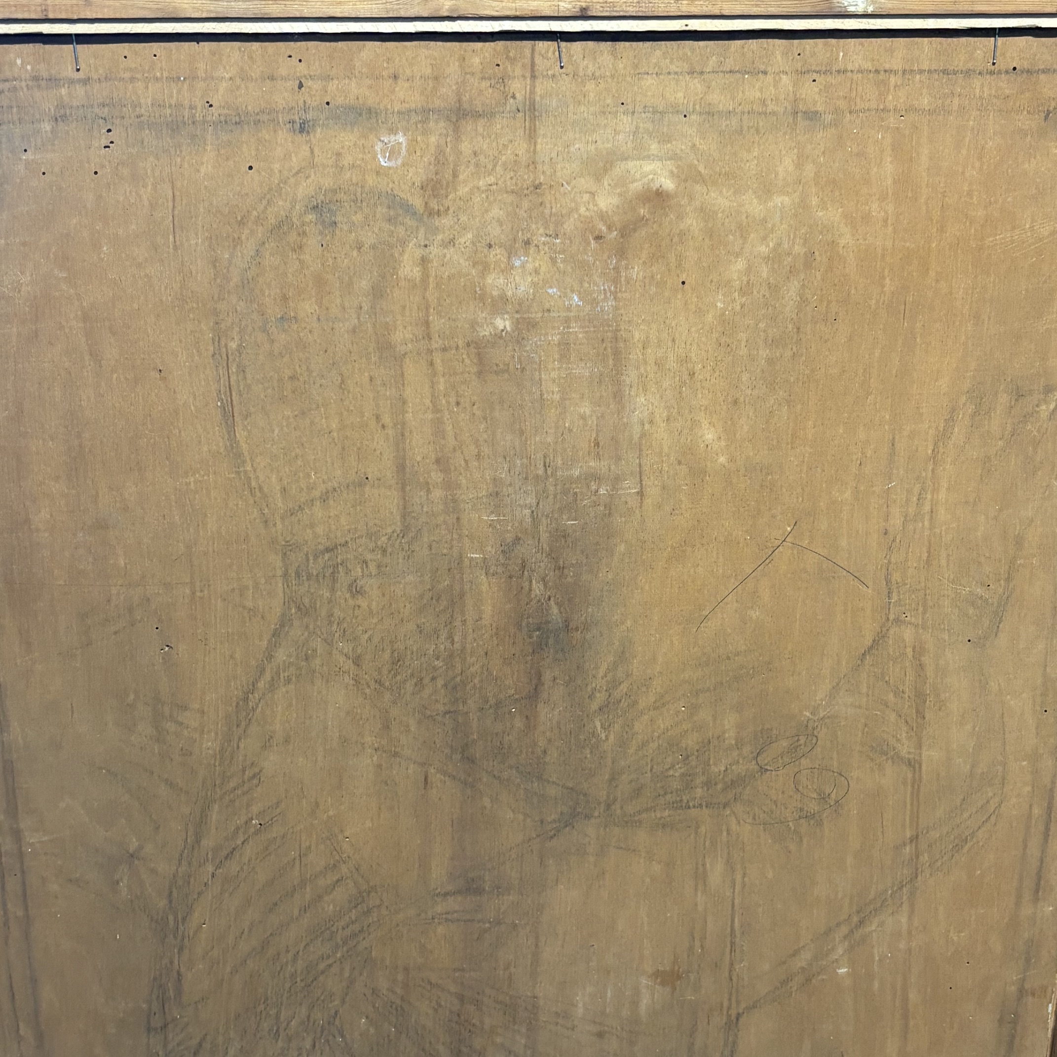 Antico dipinto olio su tavola XIX sec Coro della cattedrale di Parma 116 x 99 - immagine 15
