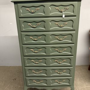 Cassettiera settimino Vintage anni '50 mid century - Salvia, 138x73x41cm