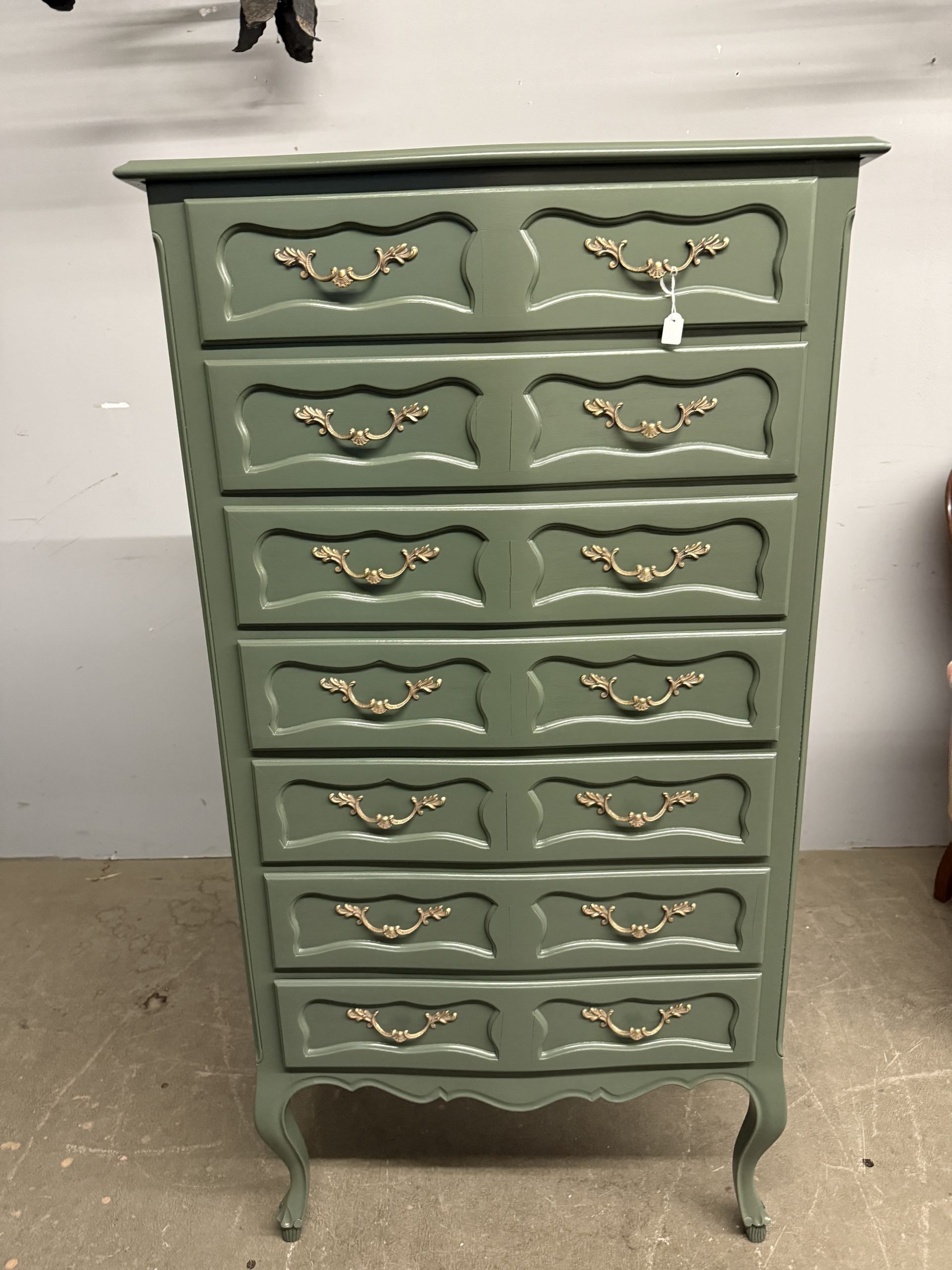 Cassettiera settimino Vintage anni '50 mid century - Salvia, 138x73x41cm