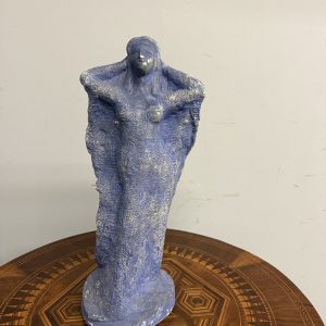 Scultura in gesso anni '50, mid century, Venere viola, 52x23cm