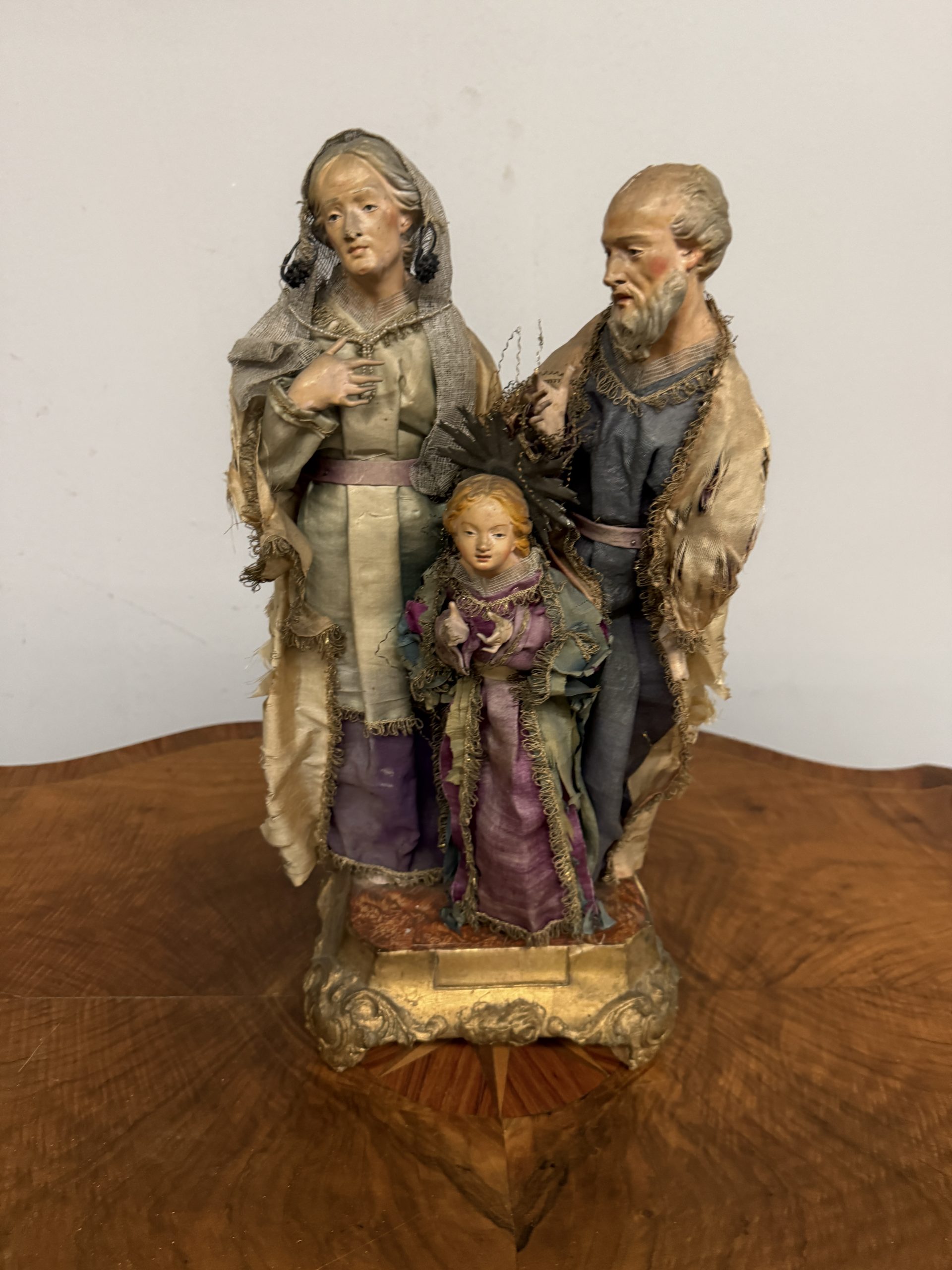 Antico gruppo scultoreo natività in terracotta, Napoli, XVII sec, 44x29cm