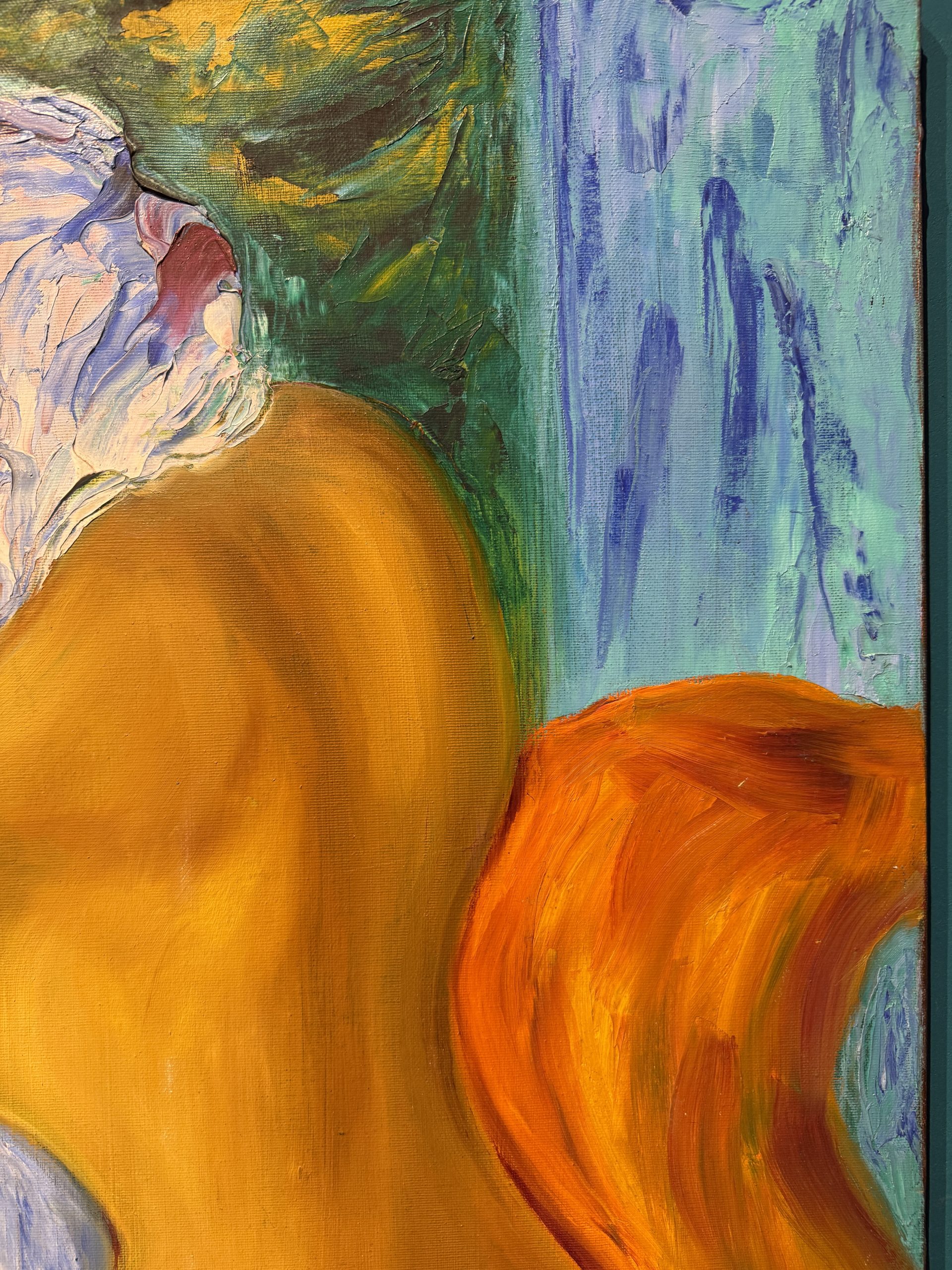 Gianfranco Zaccagnino, olio su tela, arte moderna, "Donna che si asciuga i capelli", 80x60cm - immagine 4