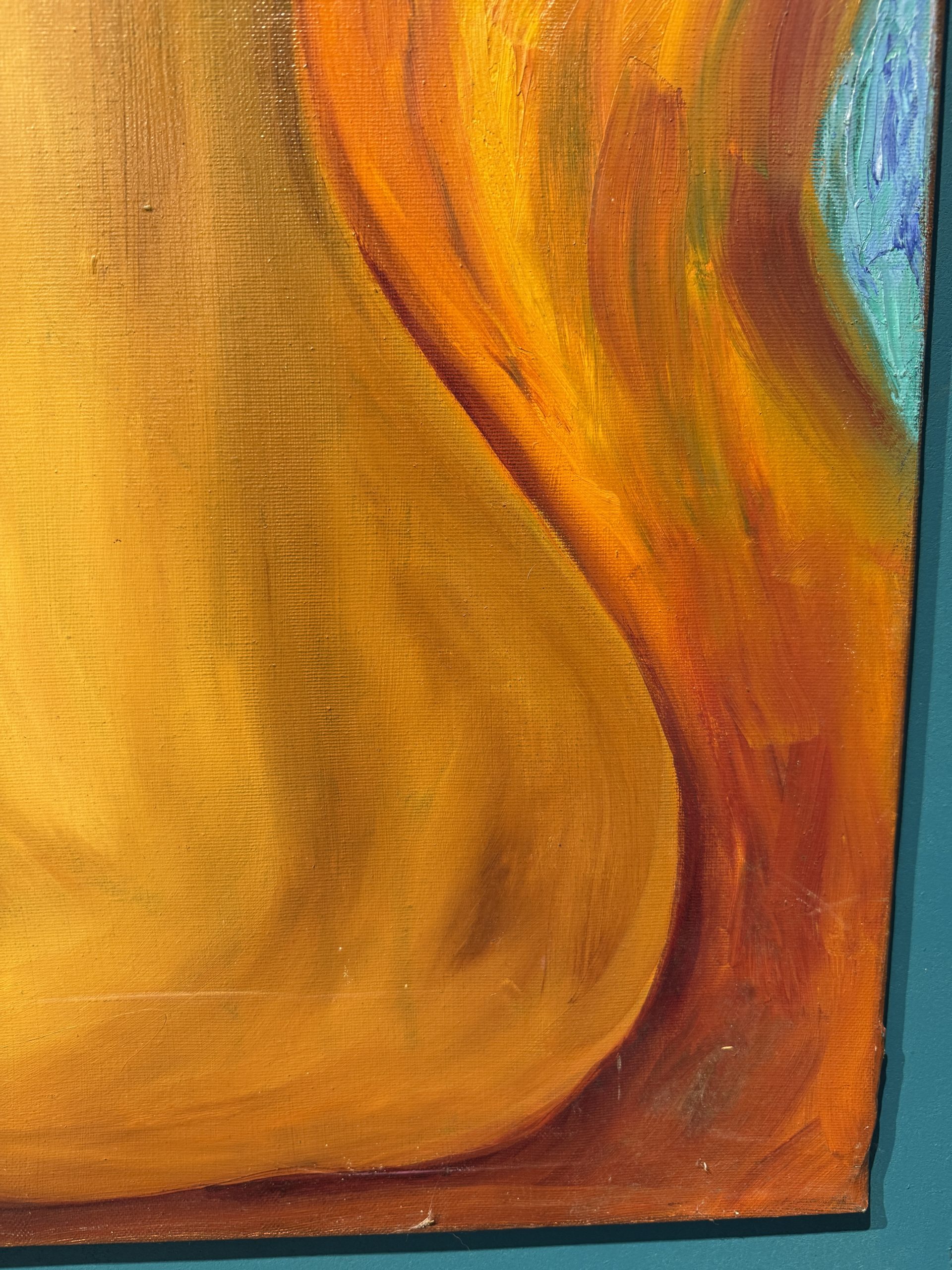 Gianfranco Zaccagnino, olio su tela, arte moderna, "Donna che si asciuga i capelli", 80x60cm - immagine 7
