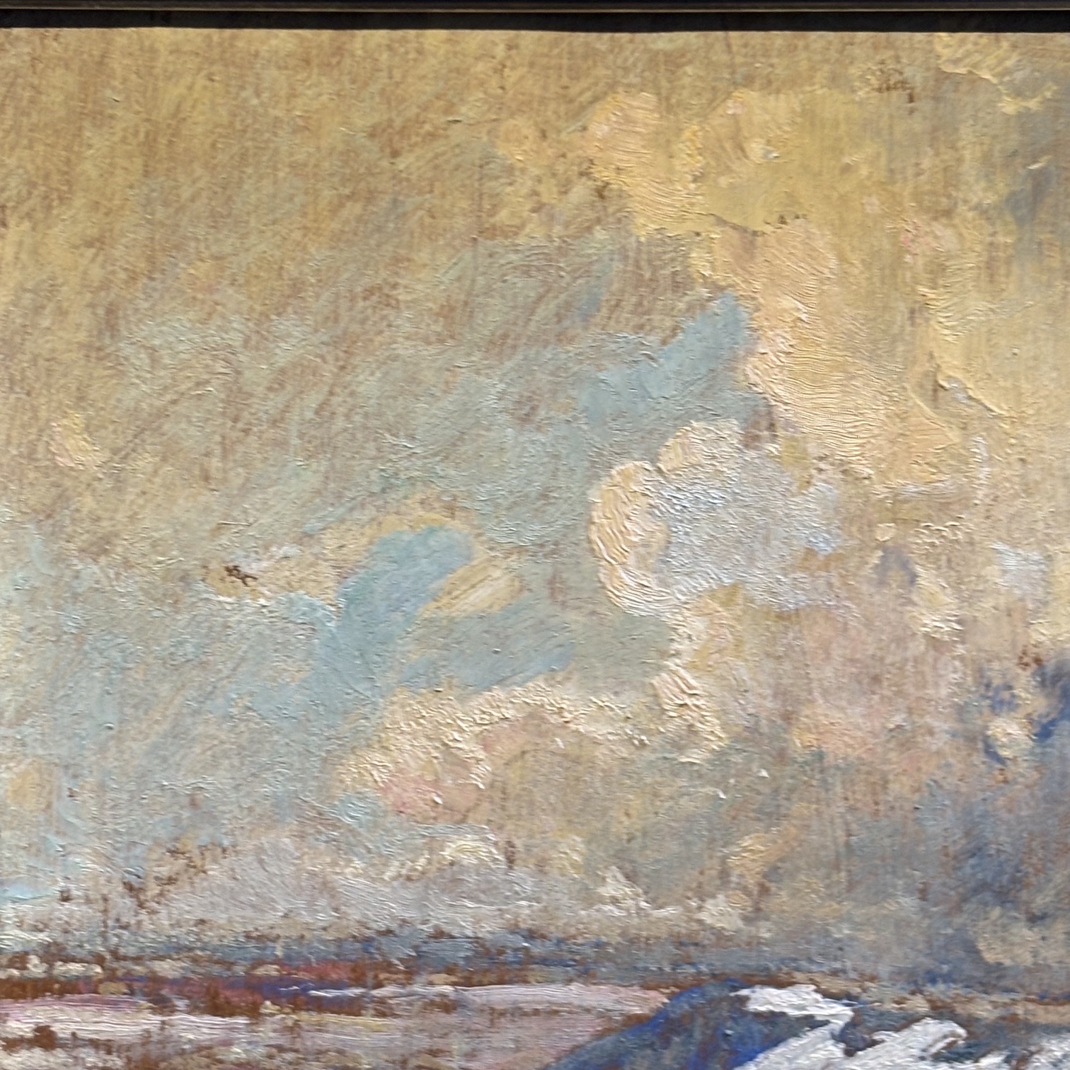 Filippo Carcano (Milano 1840 – 1914 )Paesaggio Montano Antico olio su tavola XIX sec . Cm 25,50 x 17,50 - immagine 7