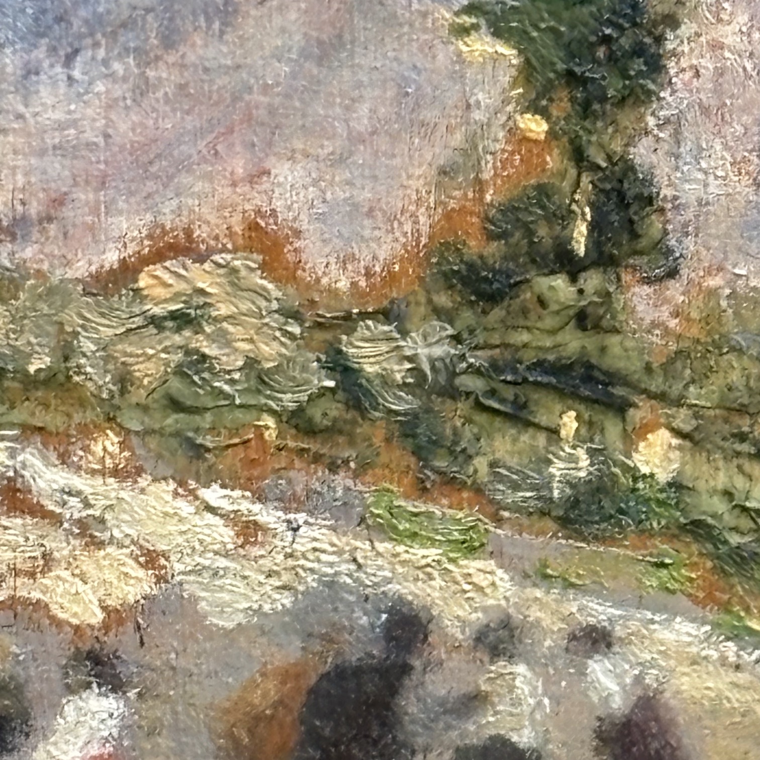 Filippo Carcano (Milano 1840 – 1914 )Paesaggio Montano Antico olio su tavola XIX sec . Cm 25,50 x 17,50 - immagine 13