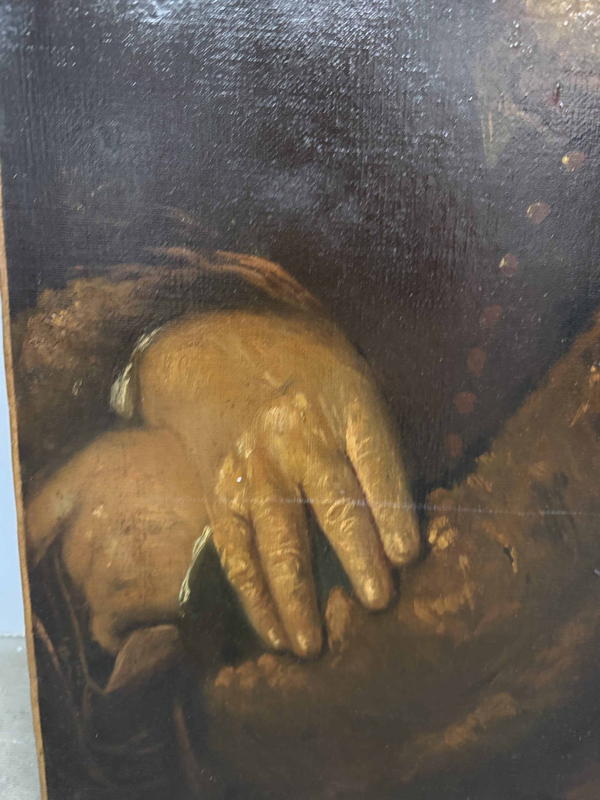 Antico dipinto: ritratto di anziano, olio su tela, XIX sec, Ciappa Federico Alessandro, 77x59cm - immagine 6