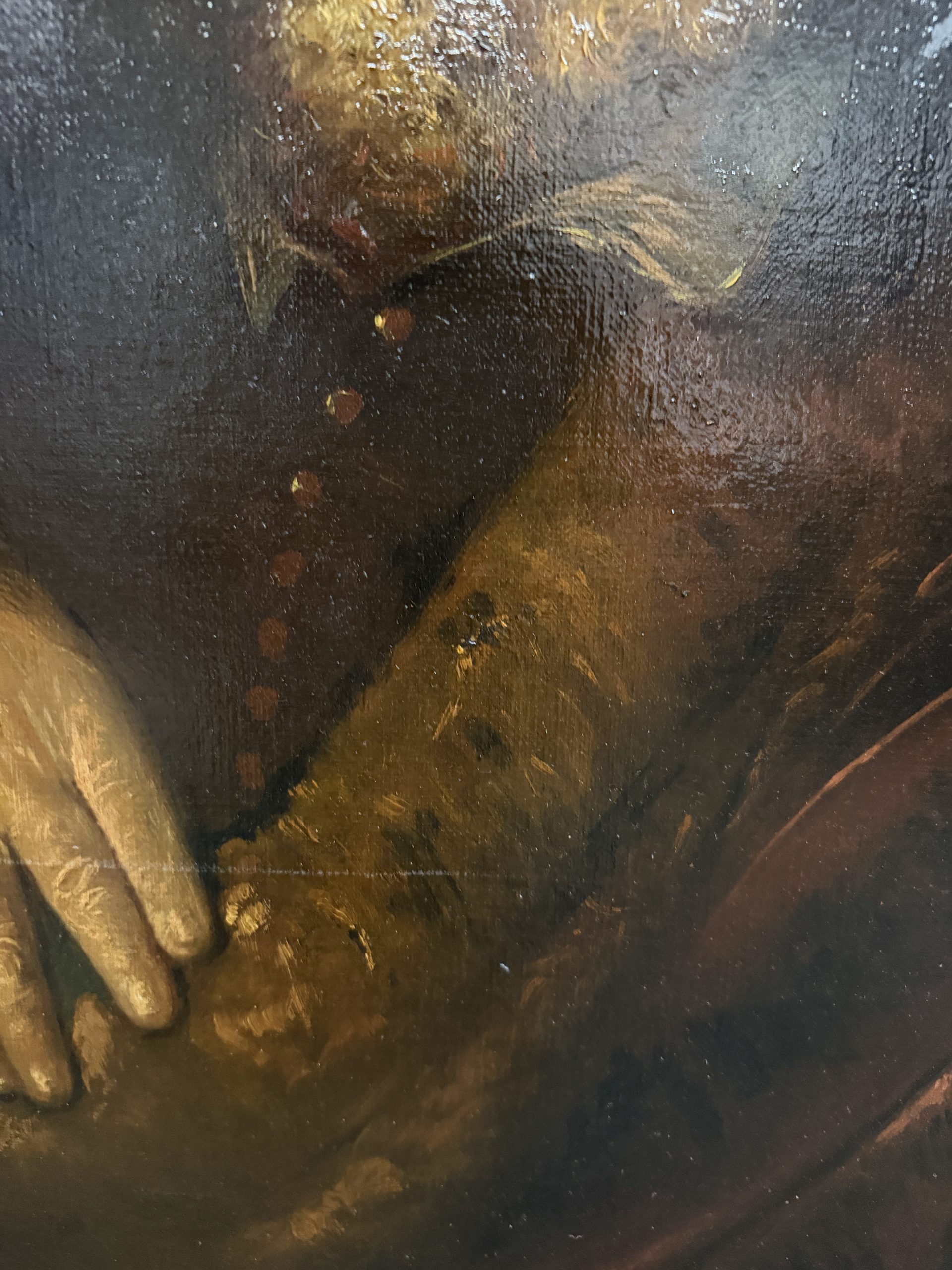 Antico dipinto: ritratto di anziano, olio su tela, XIX sec, Ciappa Federico Alessandro, 77x59cm - immagine 7