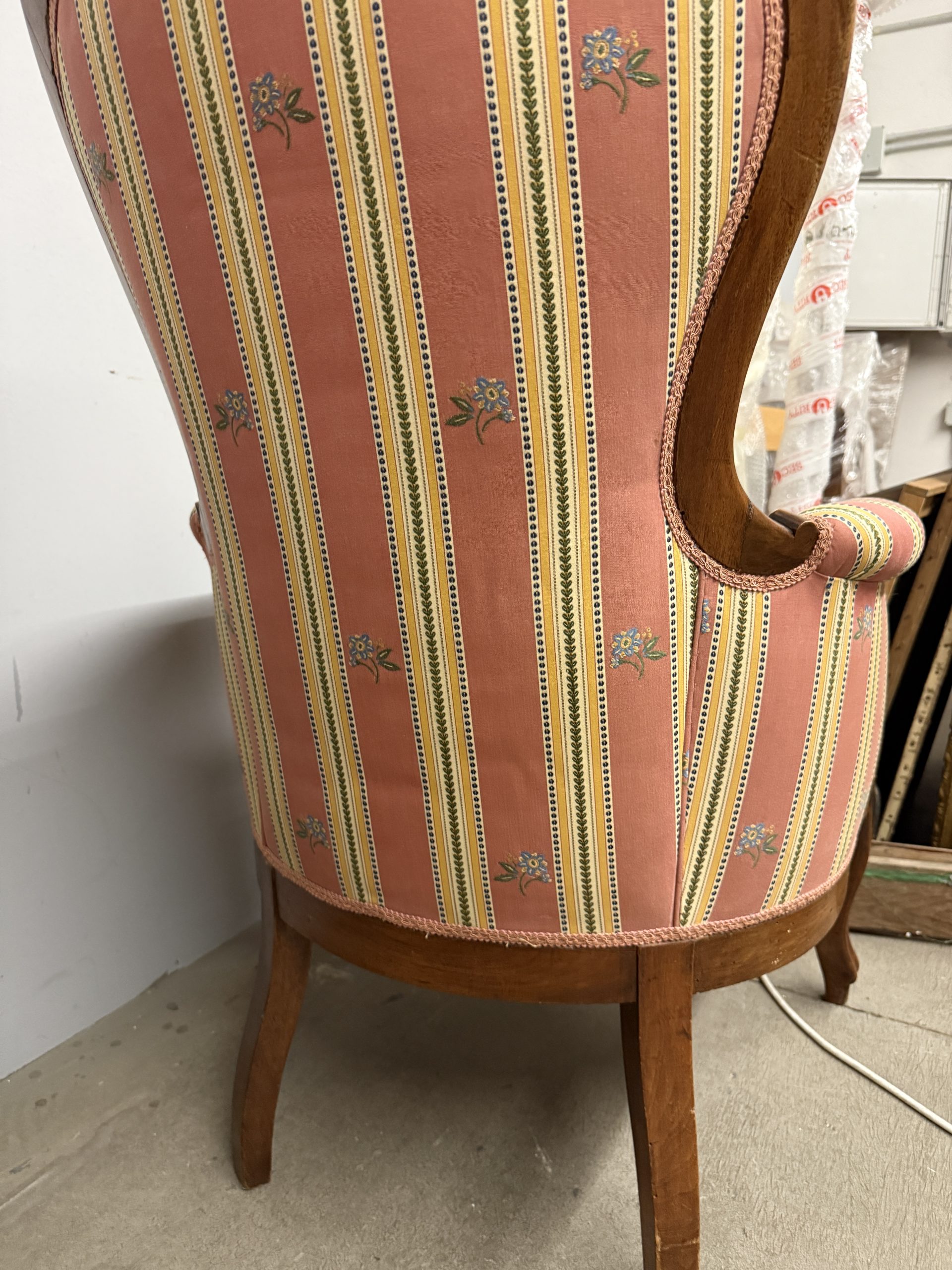 Antica coppia di poltrone Luigi Filippo in noce massello, XIX sec, 67x63x50cm - immagine 12