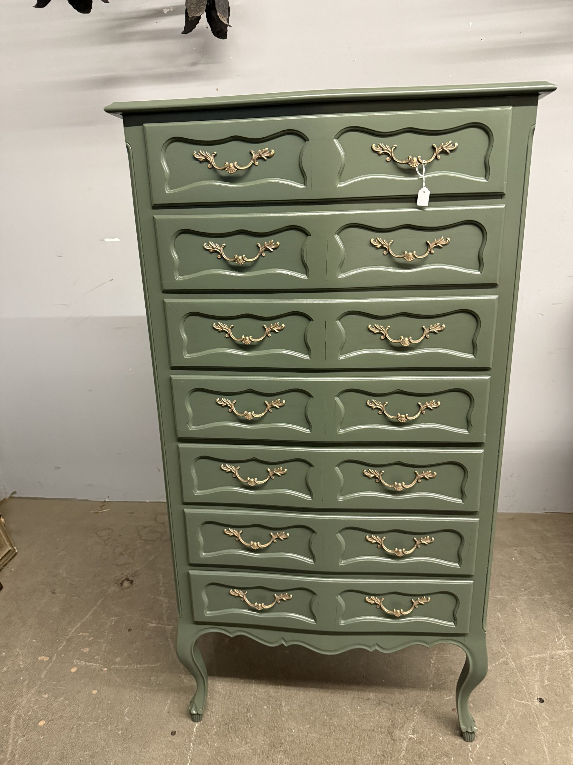 Cassettiera settimino Vintage anni '50 mid century - Salvia, 138x73x41cm - immagine 2