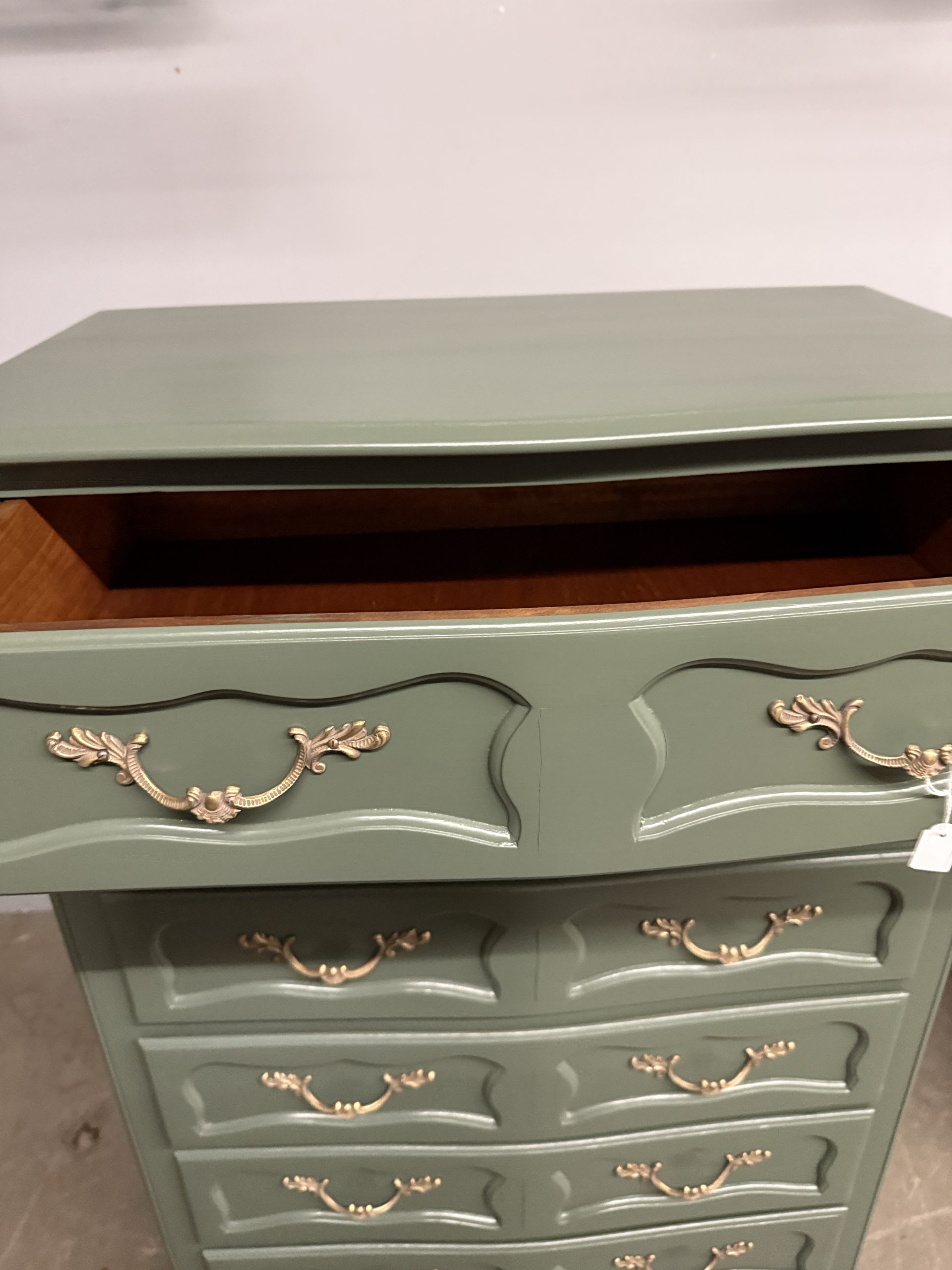 Cassettiera settimino Vintage anni '50 mid century - Salvia, 138x73x41cm - immagine 4