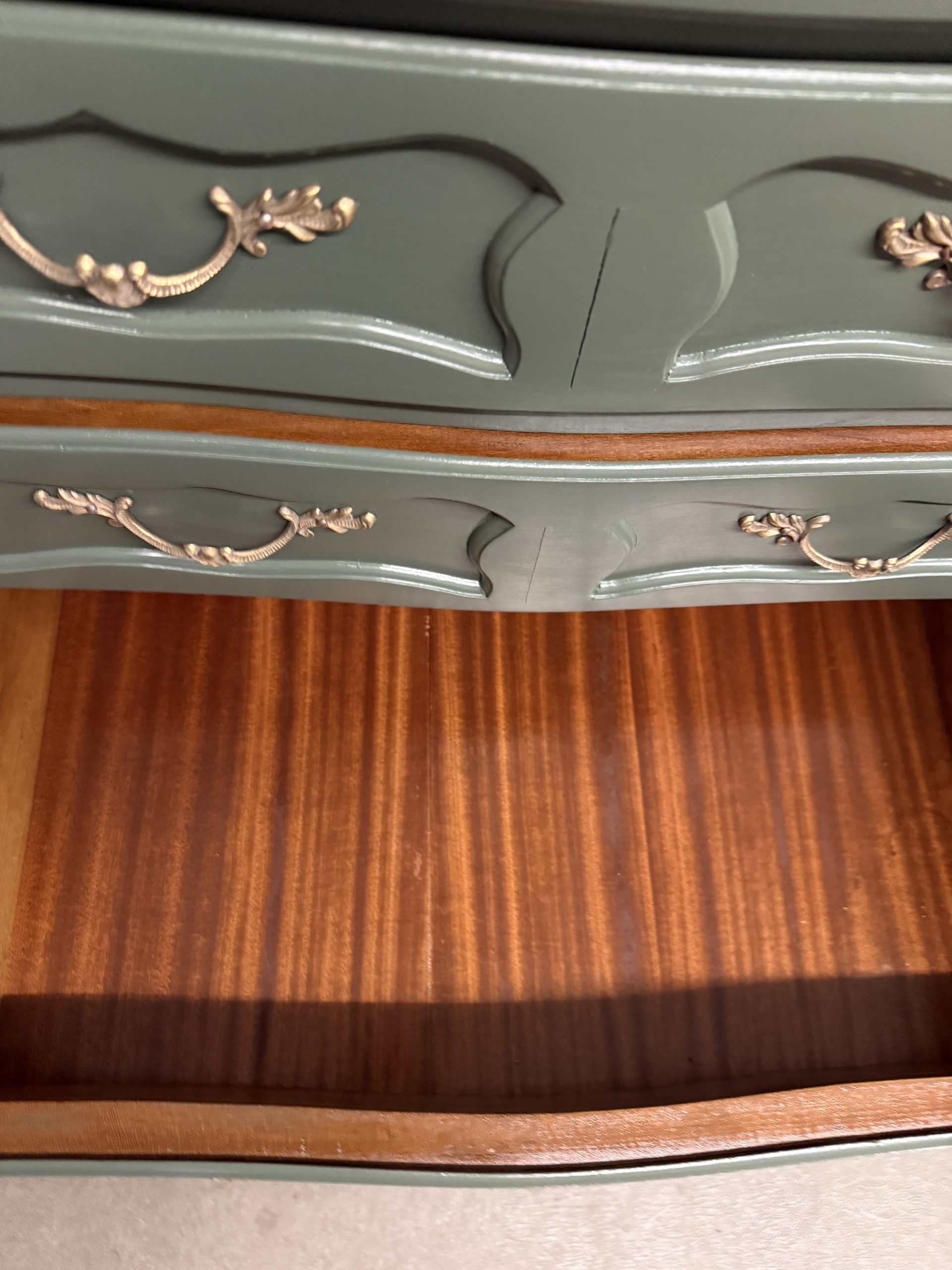 Cassettiera settimino Vintage anni '50 mid century - Salvia, 138x73x41cm - immagine 10