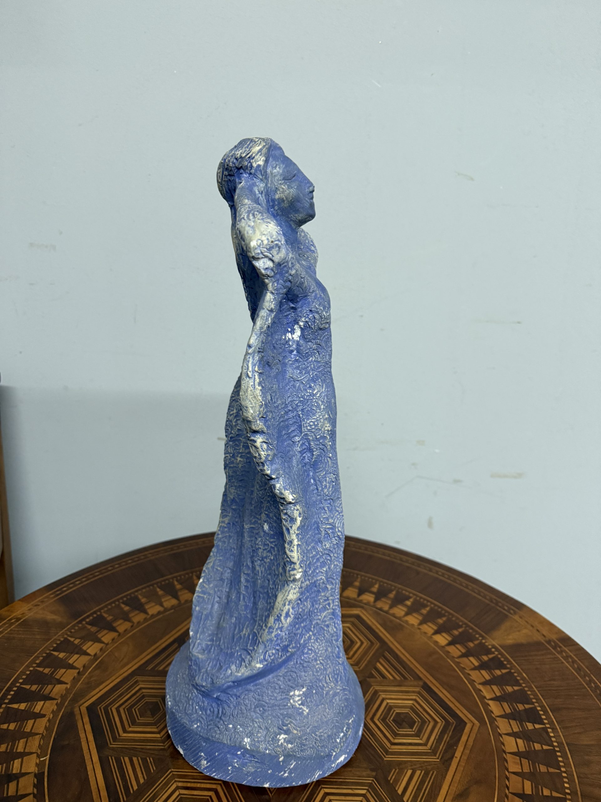 Scultura in gesso anni '50, mid century, Venere viola, 52x23cm - immagine 7