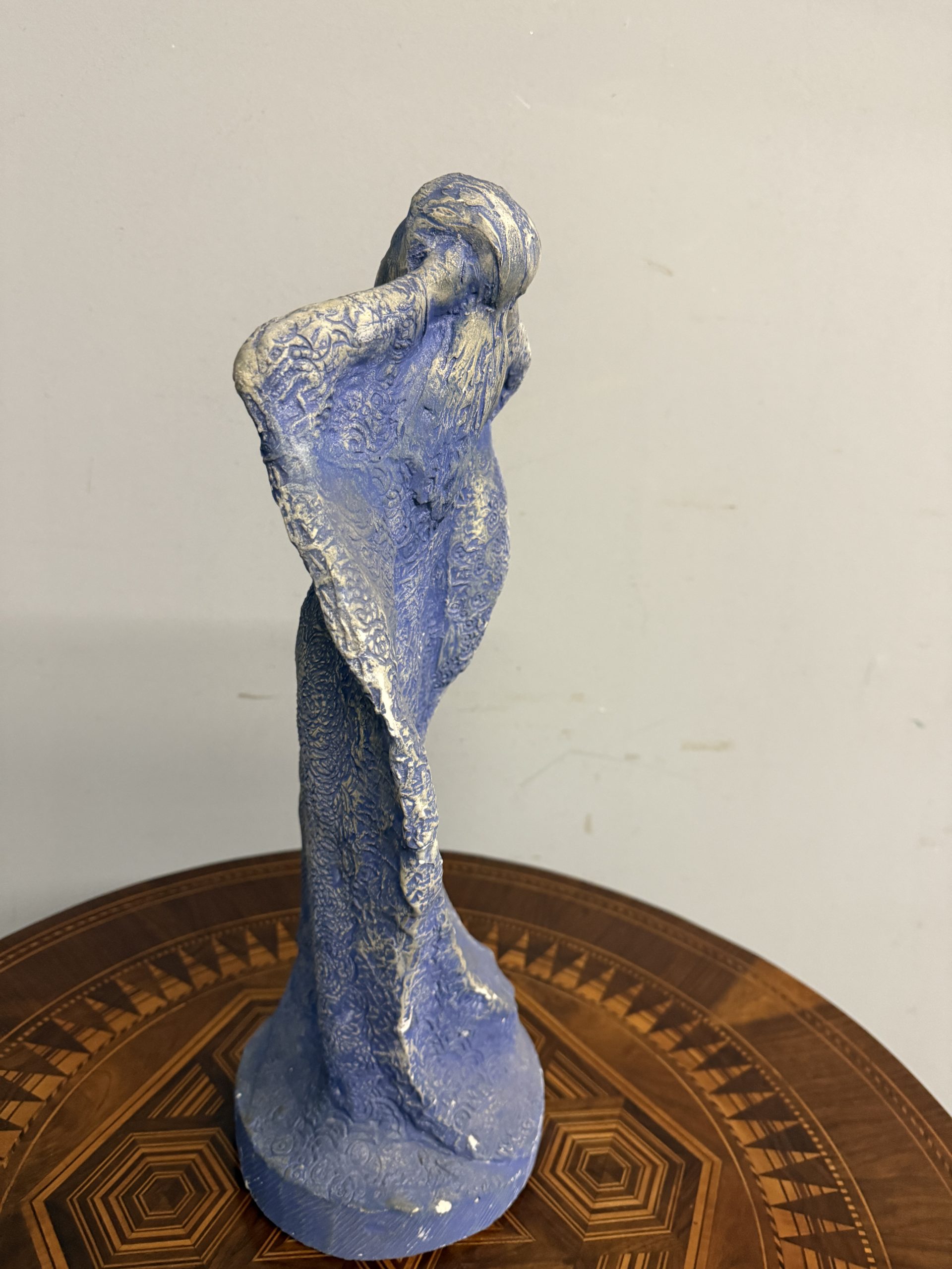 Scultura in gesso anni '50, mid century, Venere viola, 52x23cm - immagine 9