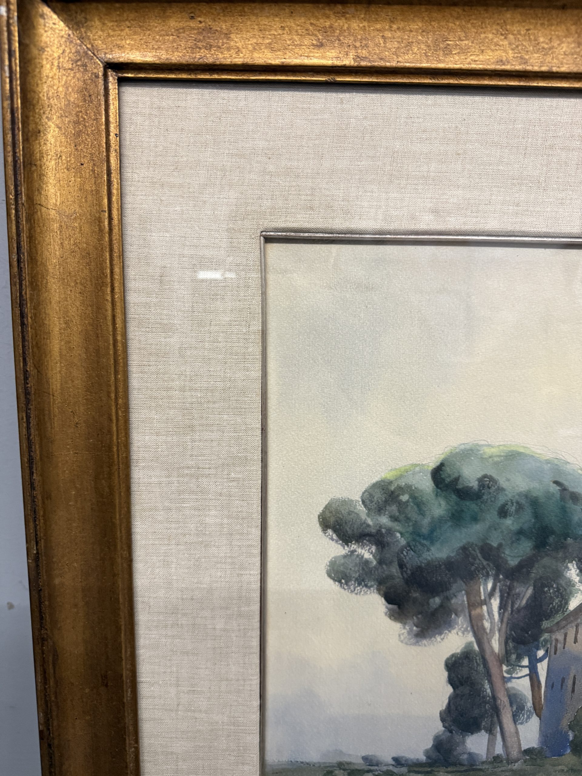 Acquerello Casal De Pazzi, Roma, firmato, 74x58cm - immagine 4