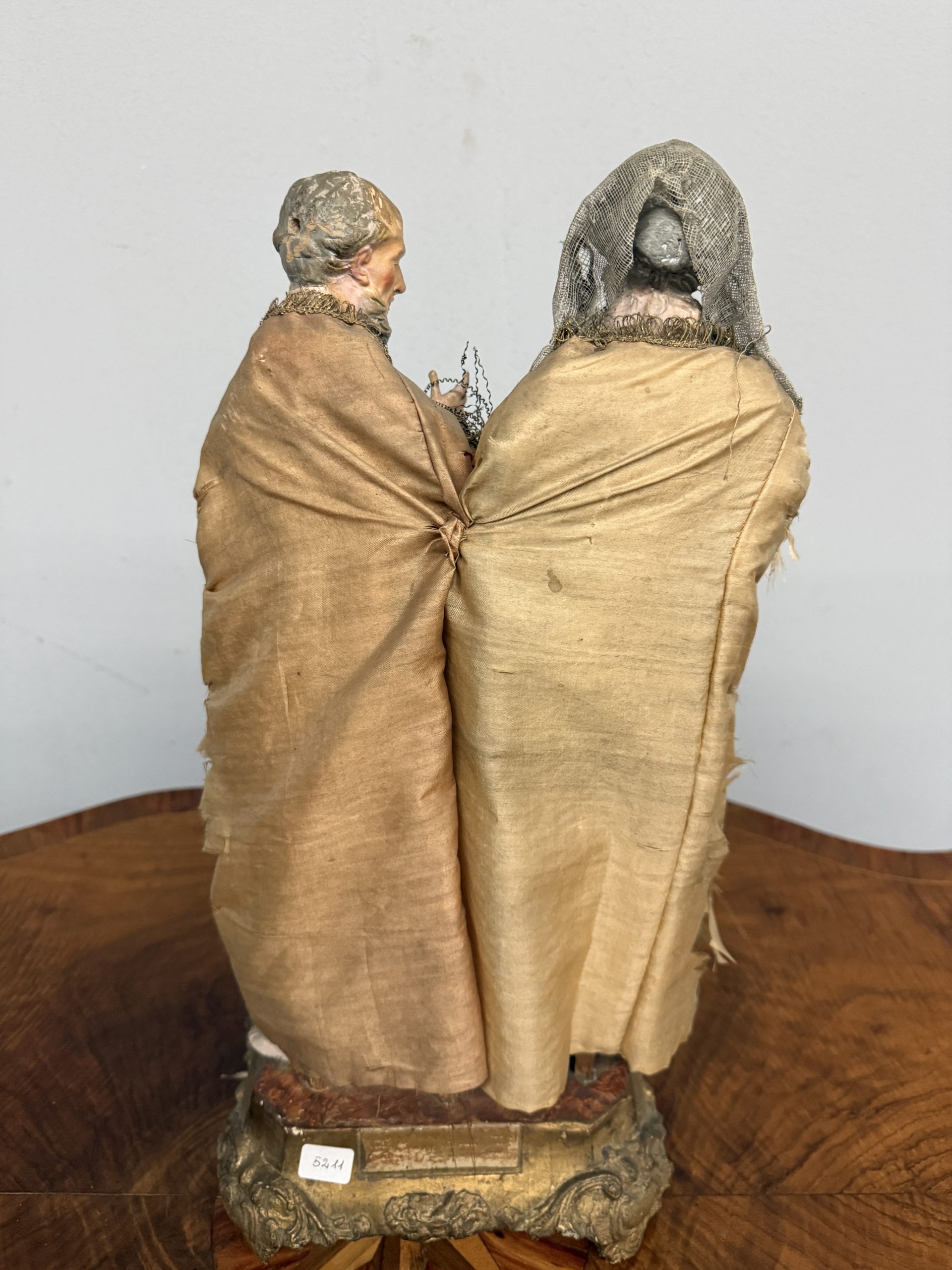 Antico gruppo scultoreo natività in terracotta, Napoli, XVII sec, 44x29cm - immagine 10