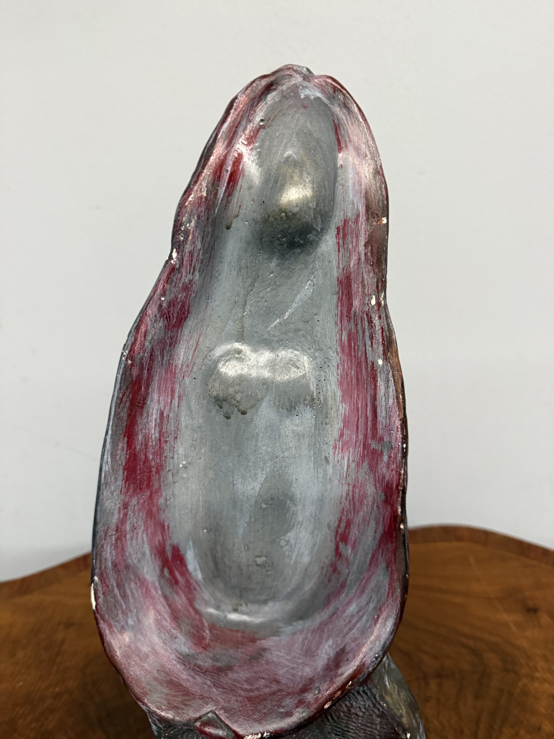 Scultura in gesso anni'50 mid centuty, raffigurante la Vergine Maria, 49x20cm - immagine 2
