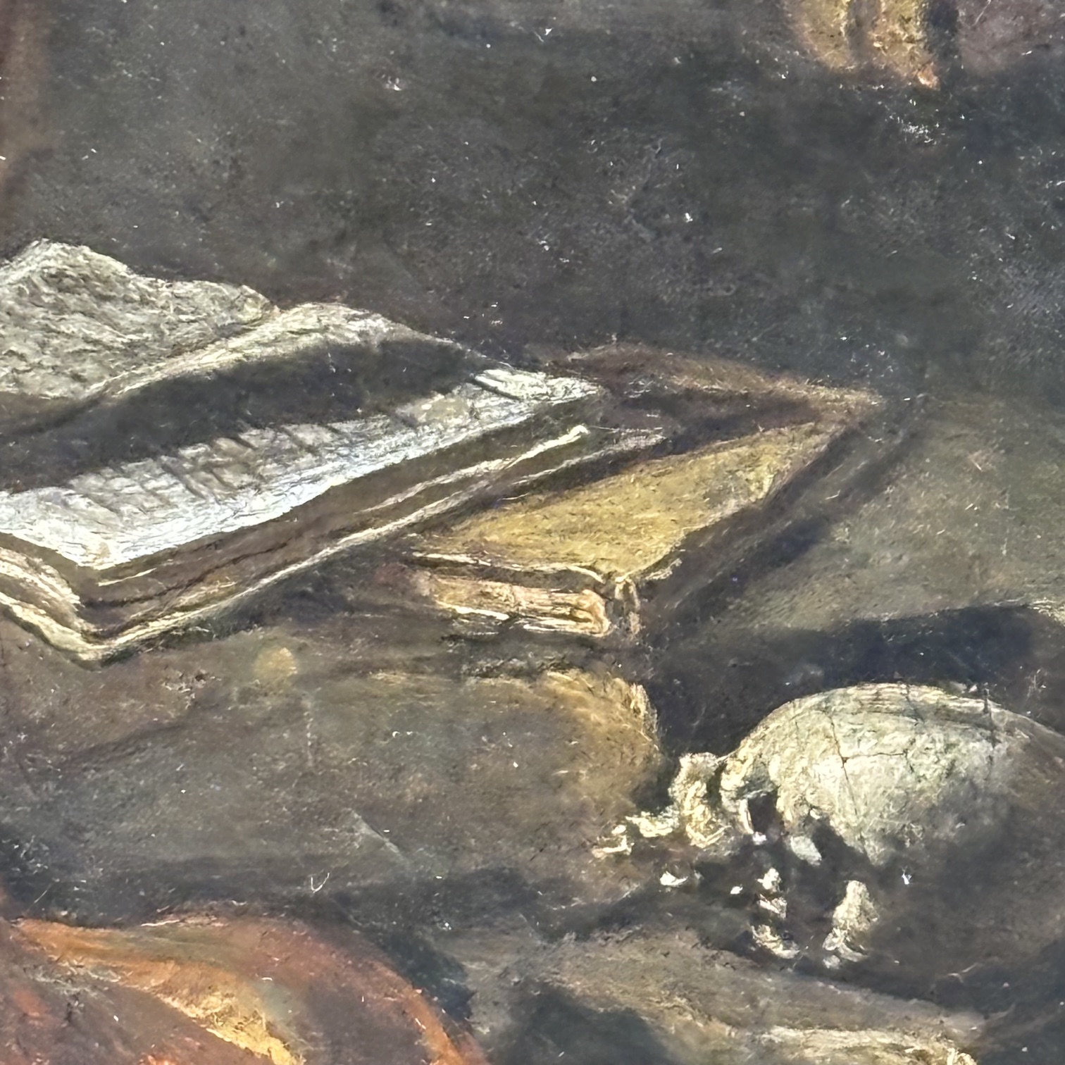 Antico dipinto scuola Napoli XVII sec Sant’ Elia cm 62 x 52 . “Il miracolo Dei Corvi “ - immagine 13