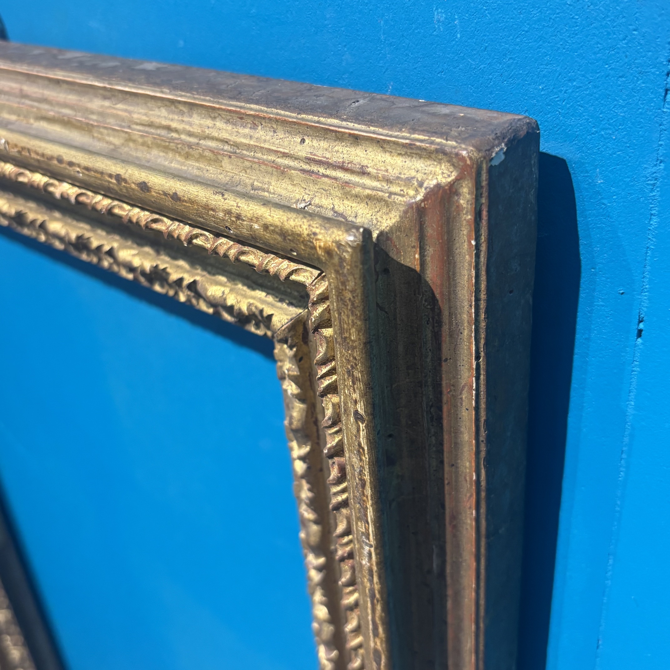 Antica cornice foglia oro del XVIII sec . Mis 60 x 60 (utile 50,50 x 37,50 ) - immagine 3