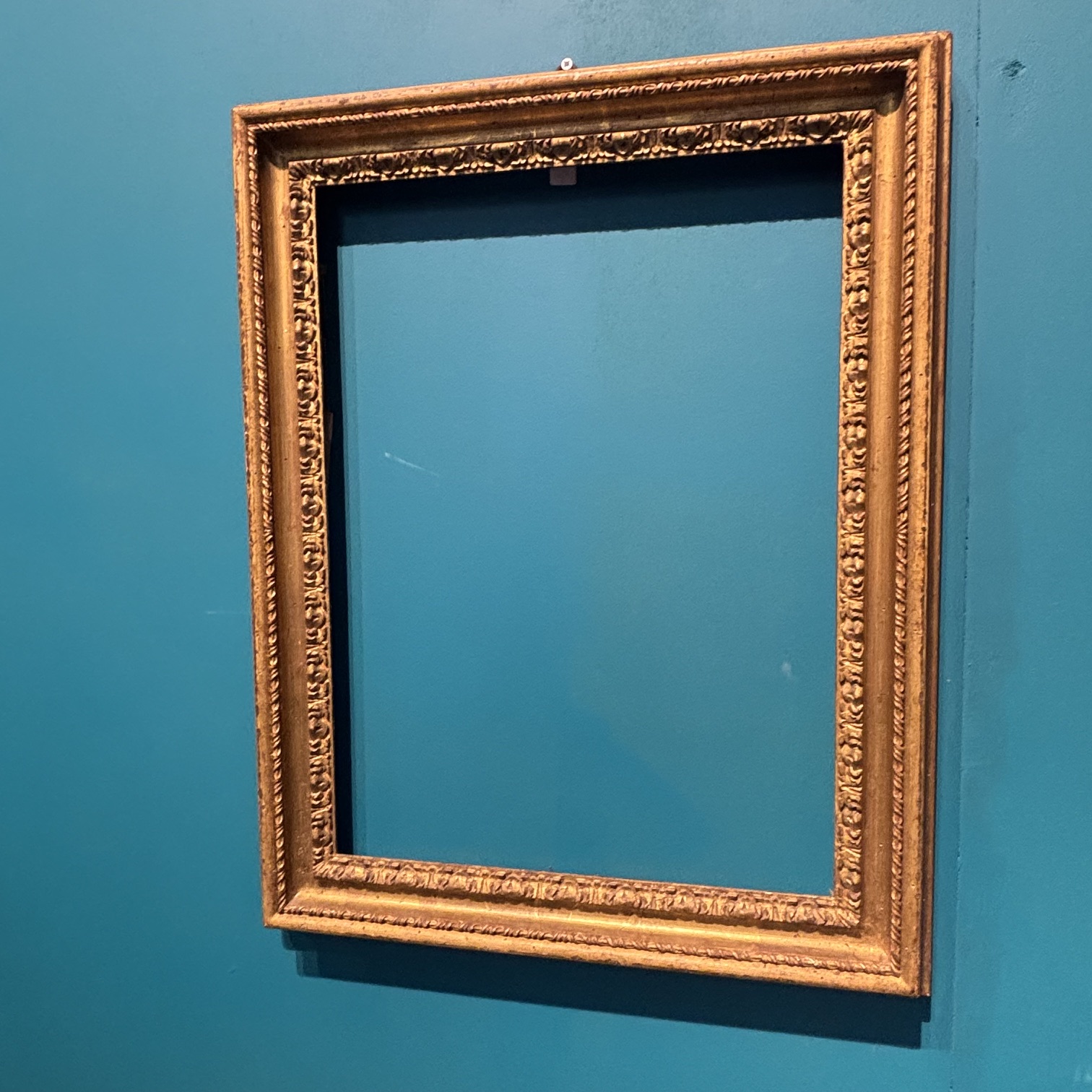 Antica cornice foglia oro del XVIII sec . Mis 60 x 60 (utile 50,50 x 37,50 ) - immagine 7