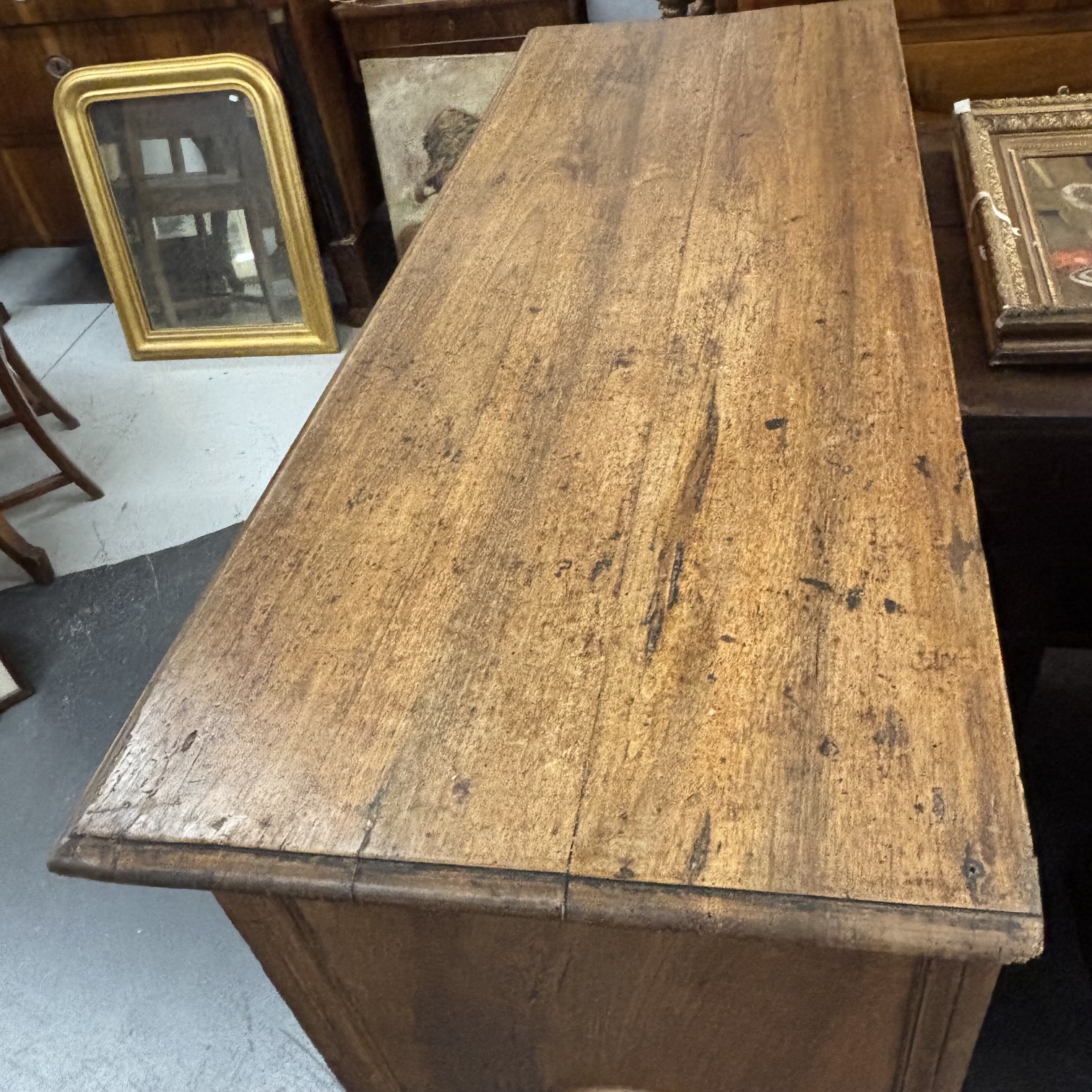 Antica credenza servante Bologna XVII sec noce . Mis 132 x 49 h 100 - immagine 7