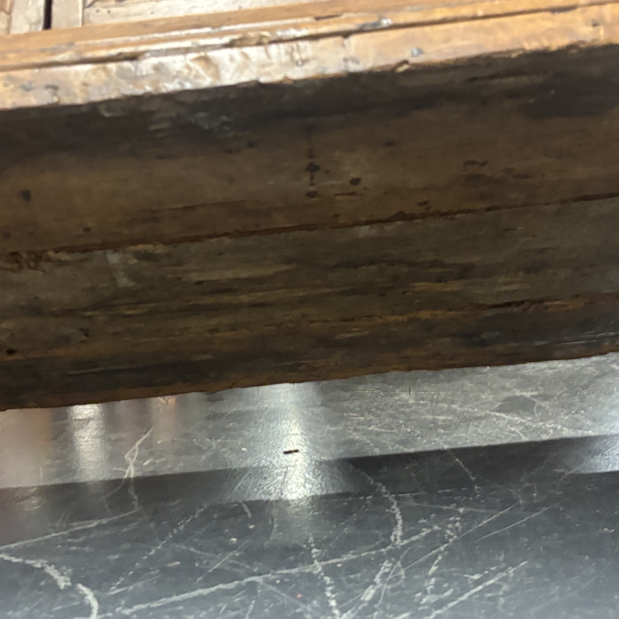 Antica credenza servante Bologna XVII sec noce . Mis 132 x 49 h 100 - immagine 18