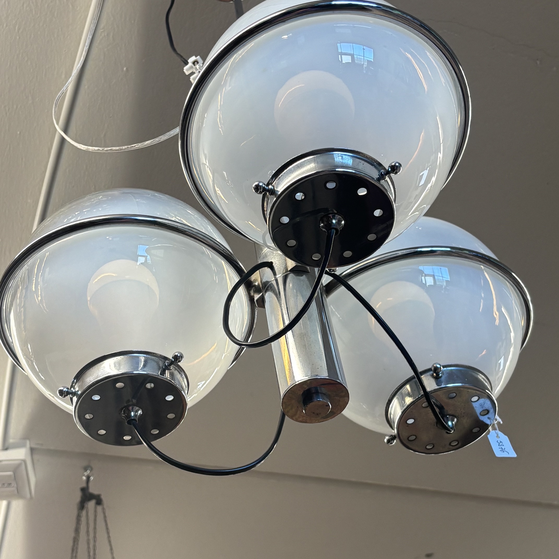 Lampadario chandelier Stile Sarfatti per Arteluce . Design Anni 70 . - immagine 3