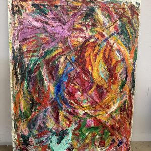 Olio su tela arte contemporanea Gianfranco Zaccagnino "Viaggio nell'inconscio" 99x74cm
