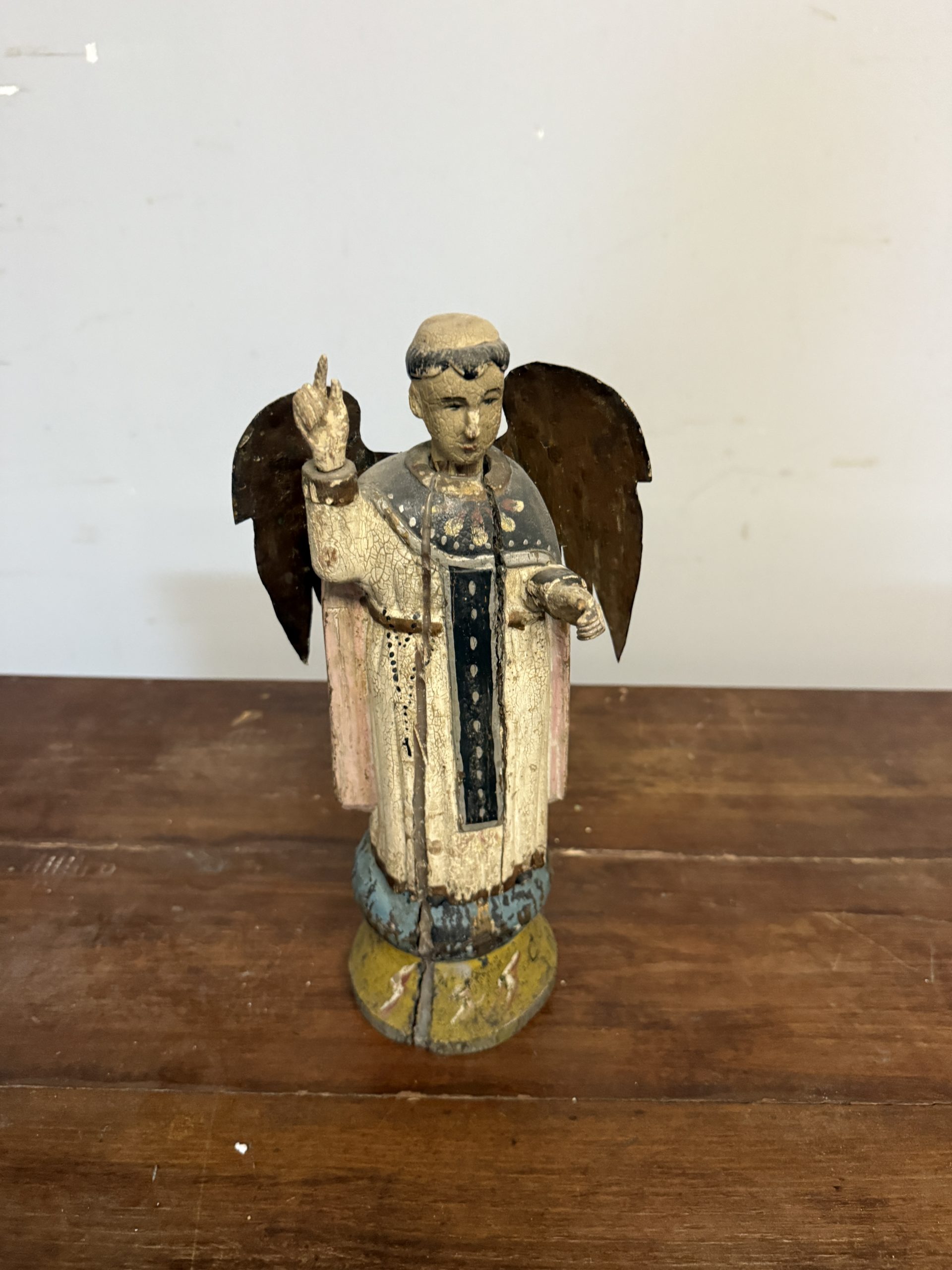 Antica scultura di San Vincenzo 1861, Spagna, 32x10cm