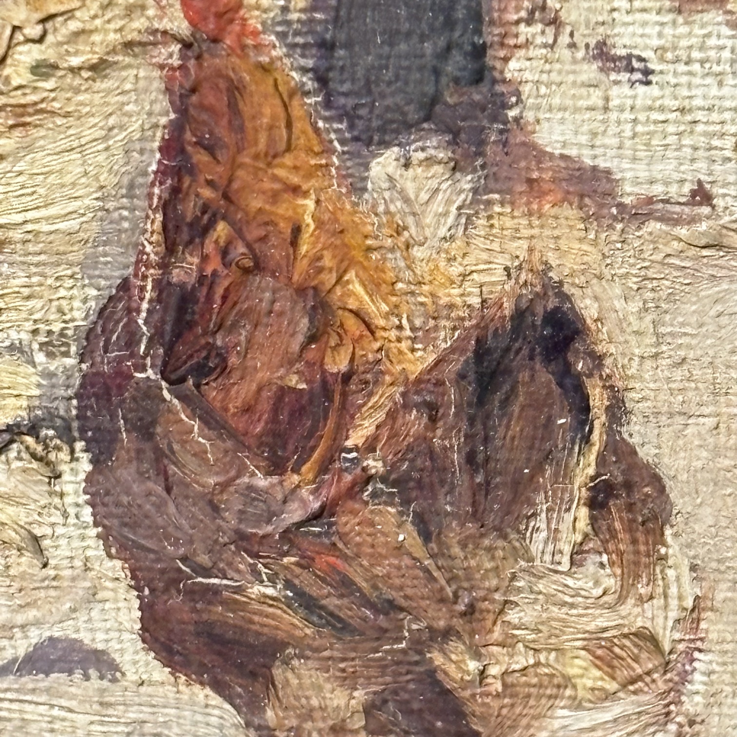 Antico dipinto olio su tela scena popolare di corte primi 900 mis 40 x cm 30 . Giuseppe Giardiello Napoli 1887 -1920. - immagine 7